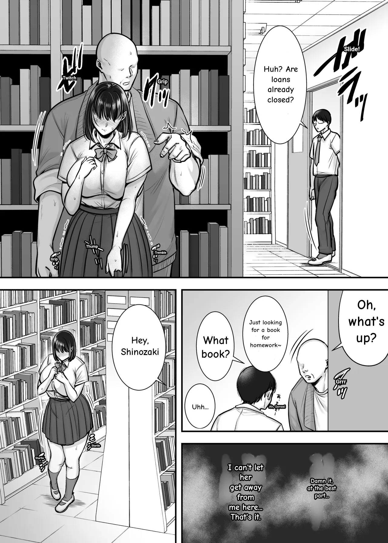 The Busty Literature Girl In Hiding Immoral Lessons in the Library page 9