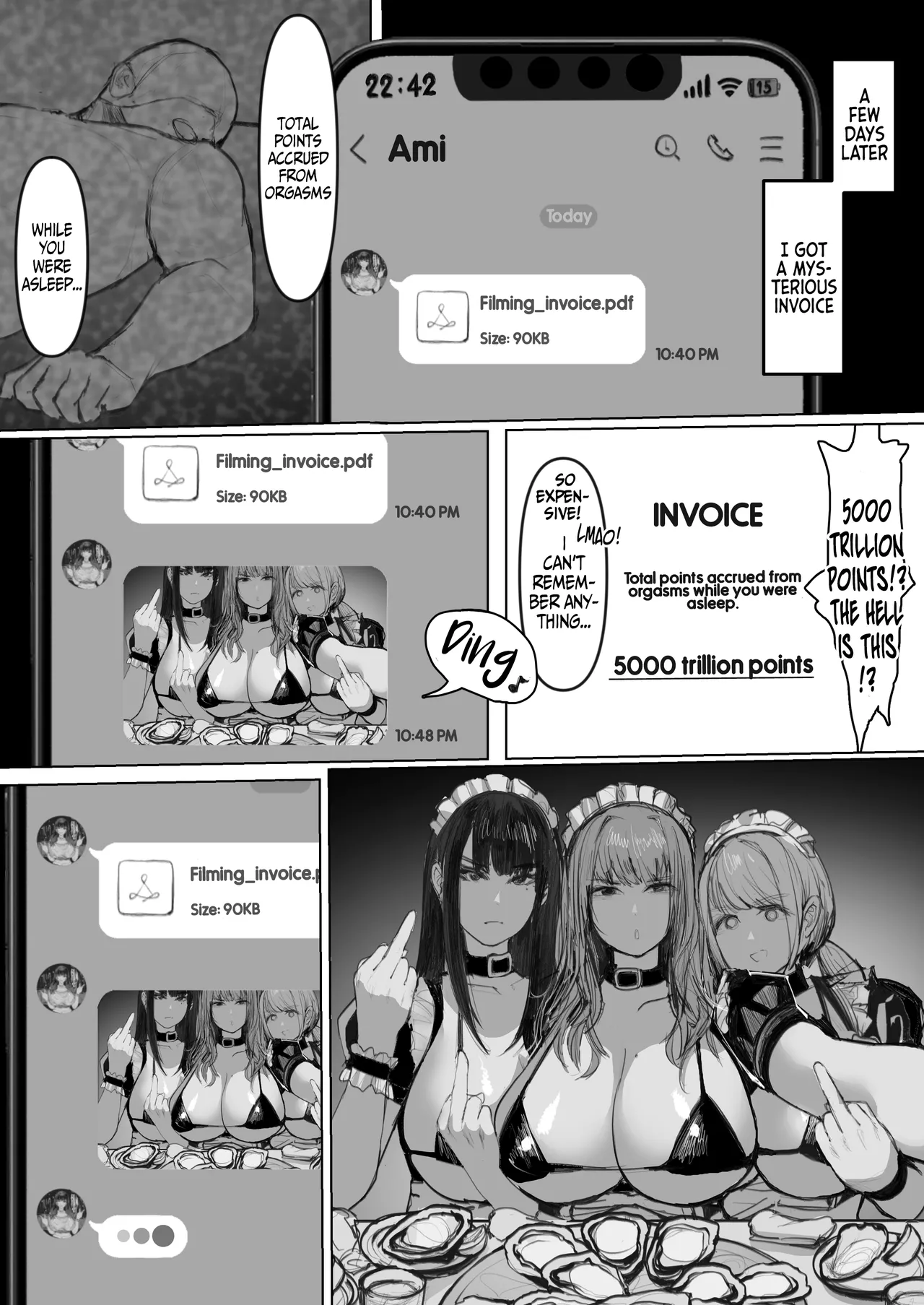 The consequences of 3 debt-ridden gals shooting an AV page 51
