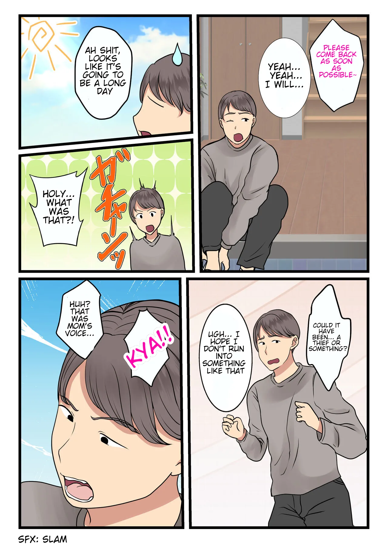 The day my mom got stuck in the wall and couldn't move... page 7