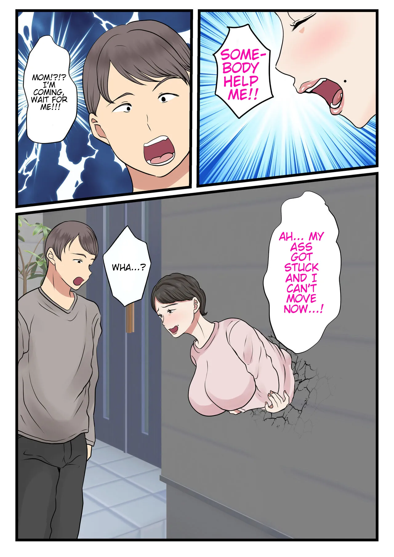 The day my mom got stuck in the wall and couldn't move... page 8