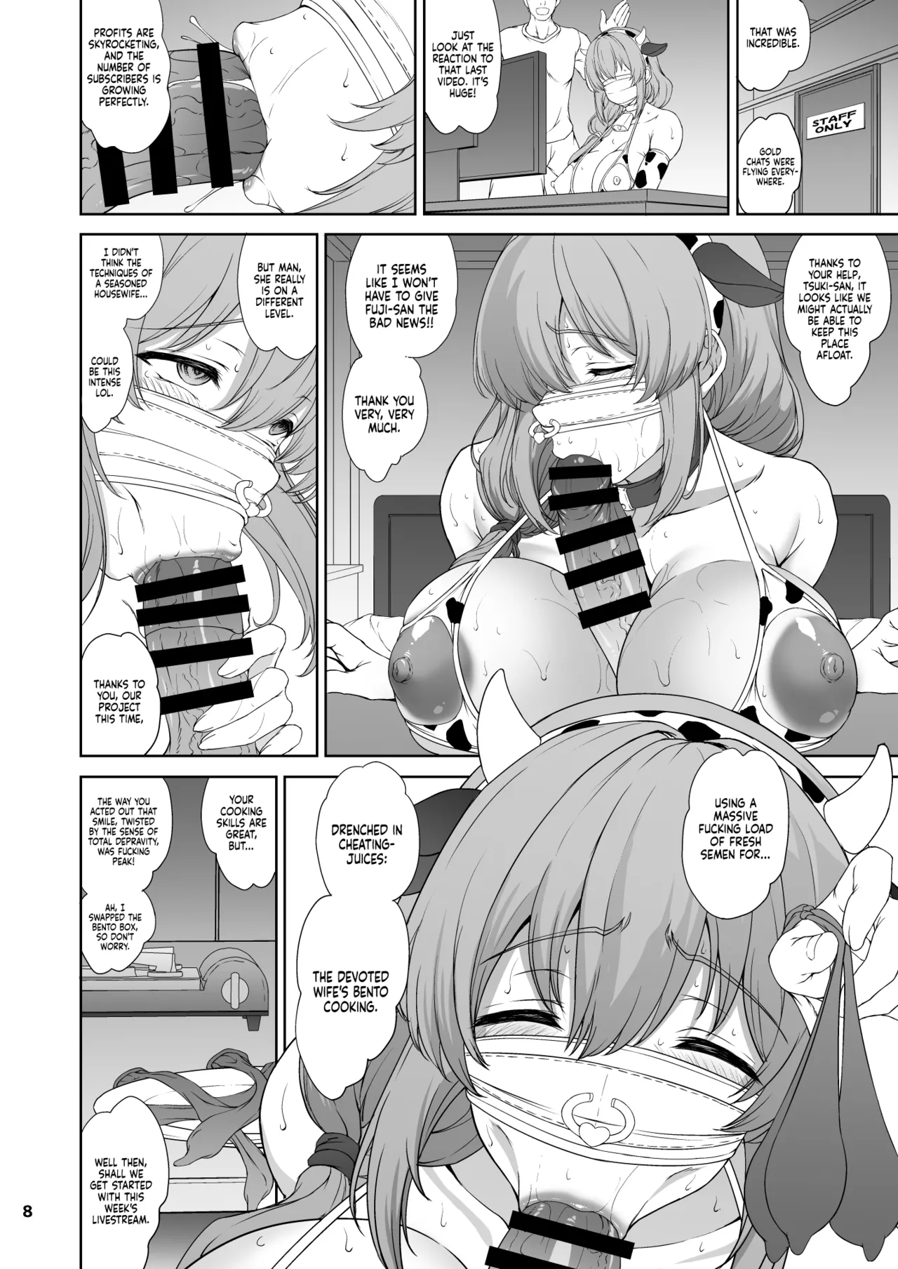 The Deceived Housewife Wants to Do Her Best While Shaming Herself on a Super-Lewd Underground Stream! page 8