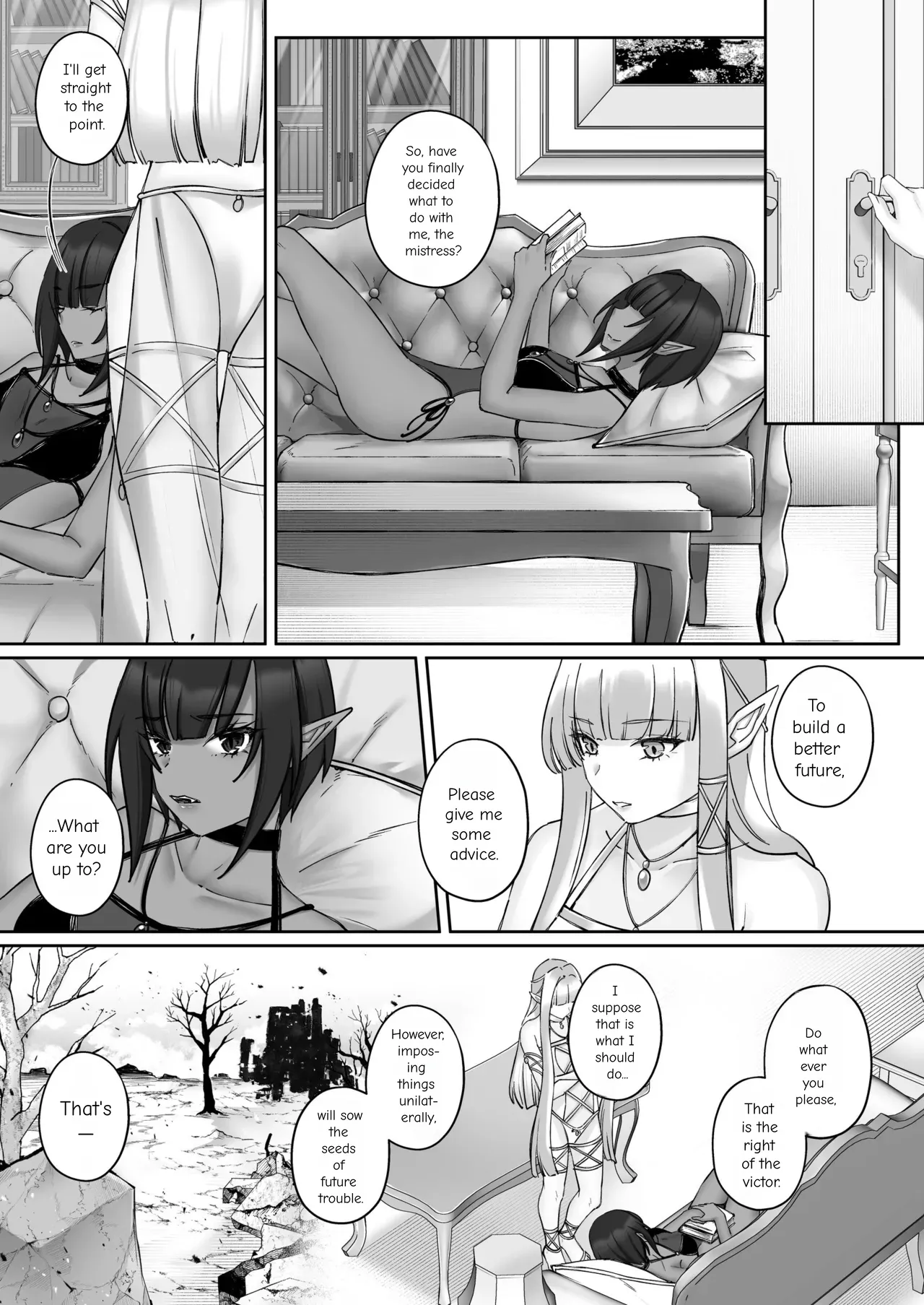 The Fall of the Elves: Imprinting Lewd Marks on Elves and Turning Them into Lesbians page 50