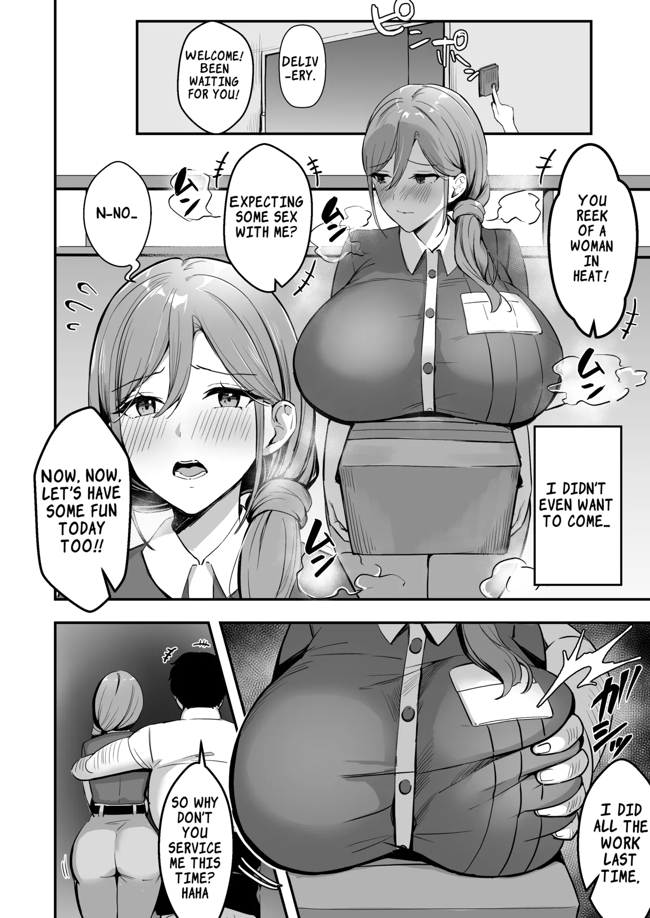 The Housewife Courier Who Became a Bitch for the Customer's Huge Cock page 31