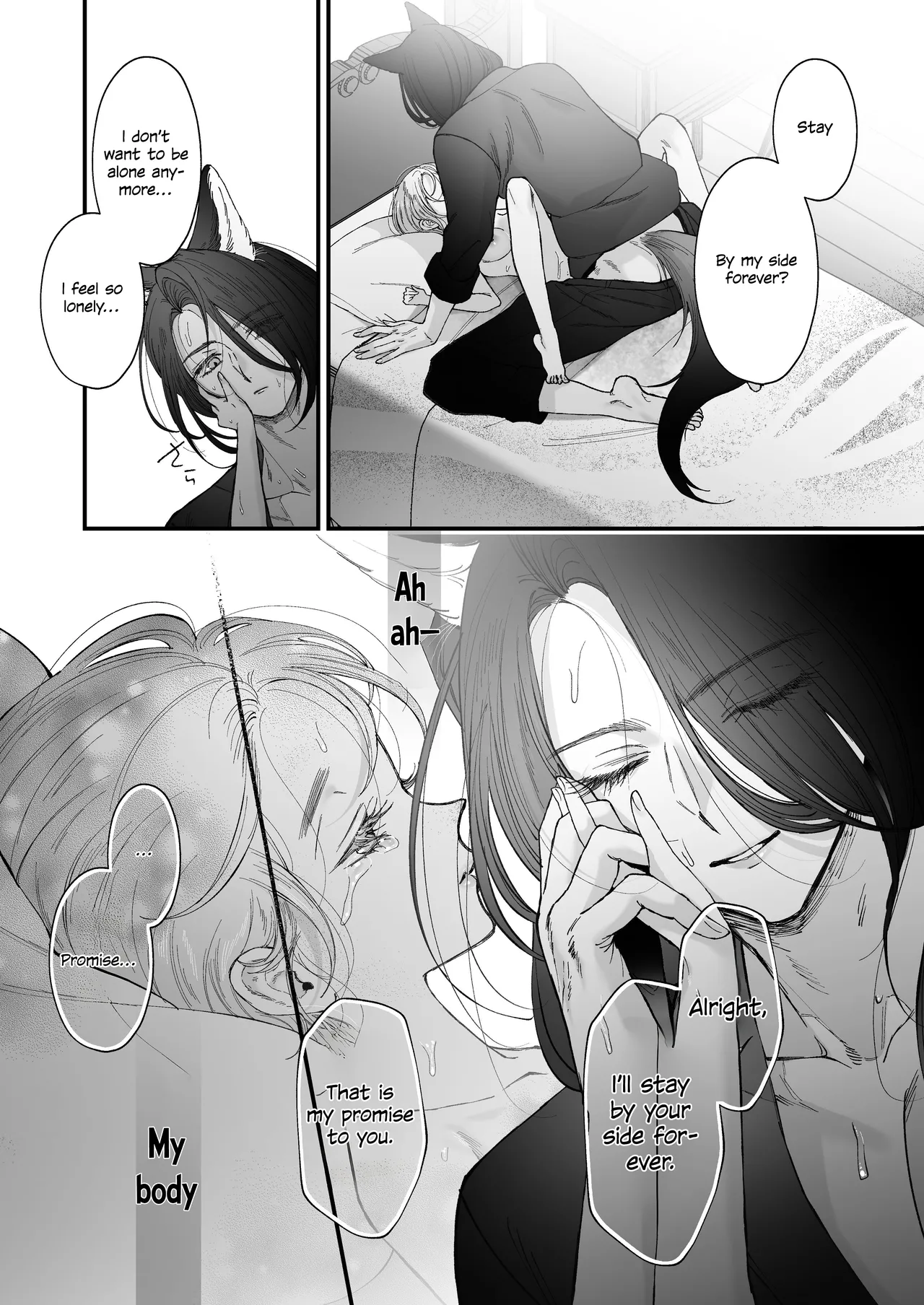 The howling wolf never forgets its promise. page 100