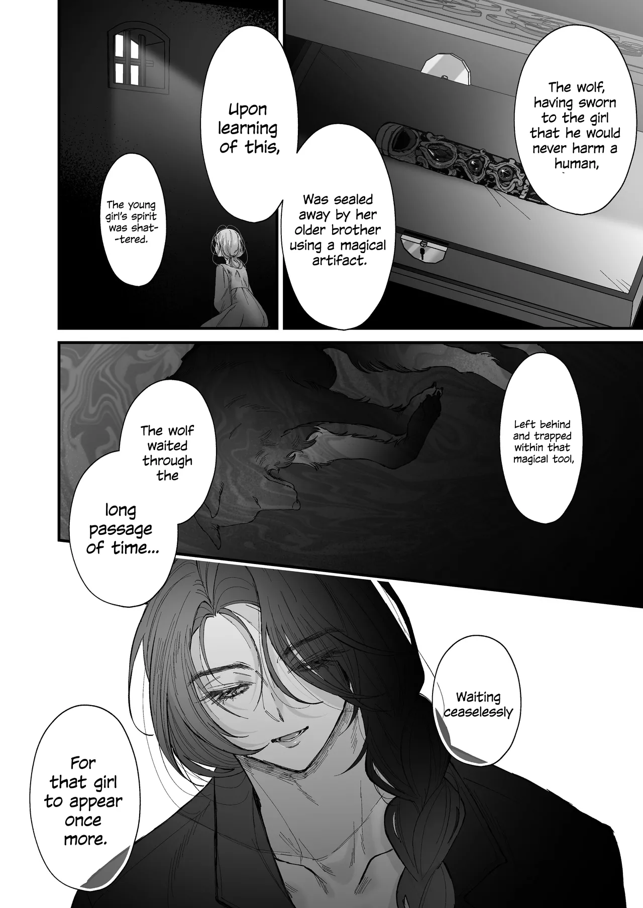 The howling wolf never forgets its promise. page 53