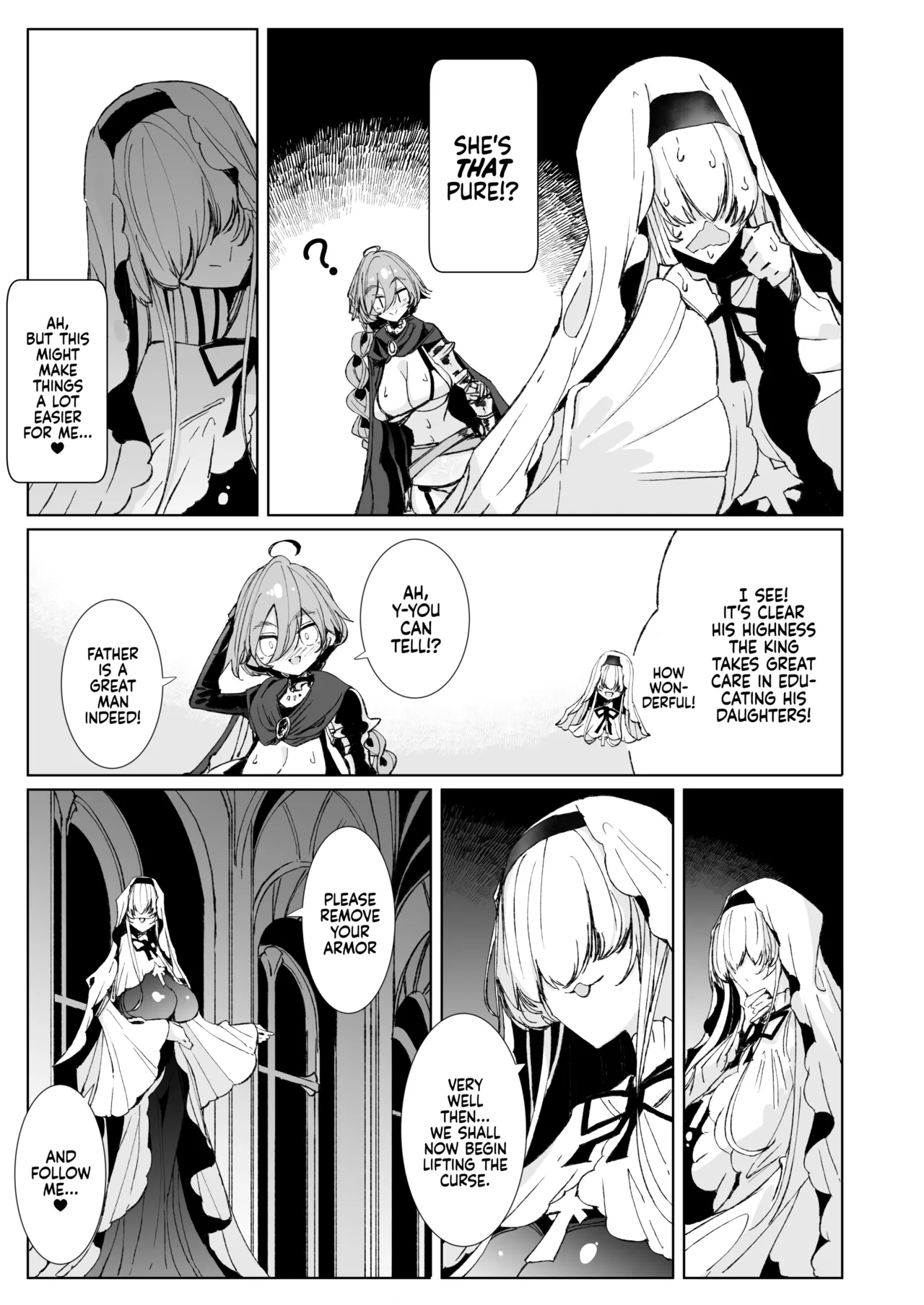 The Marked Oblivious Princess Knight and the Succubus Sister's All-You-Can-Eat Lesbian Oil Massage page 10