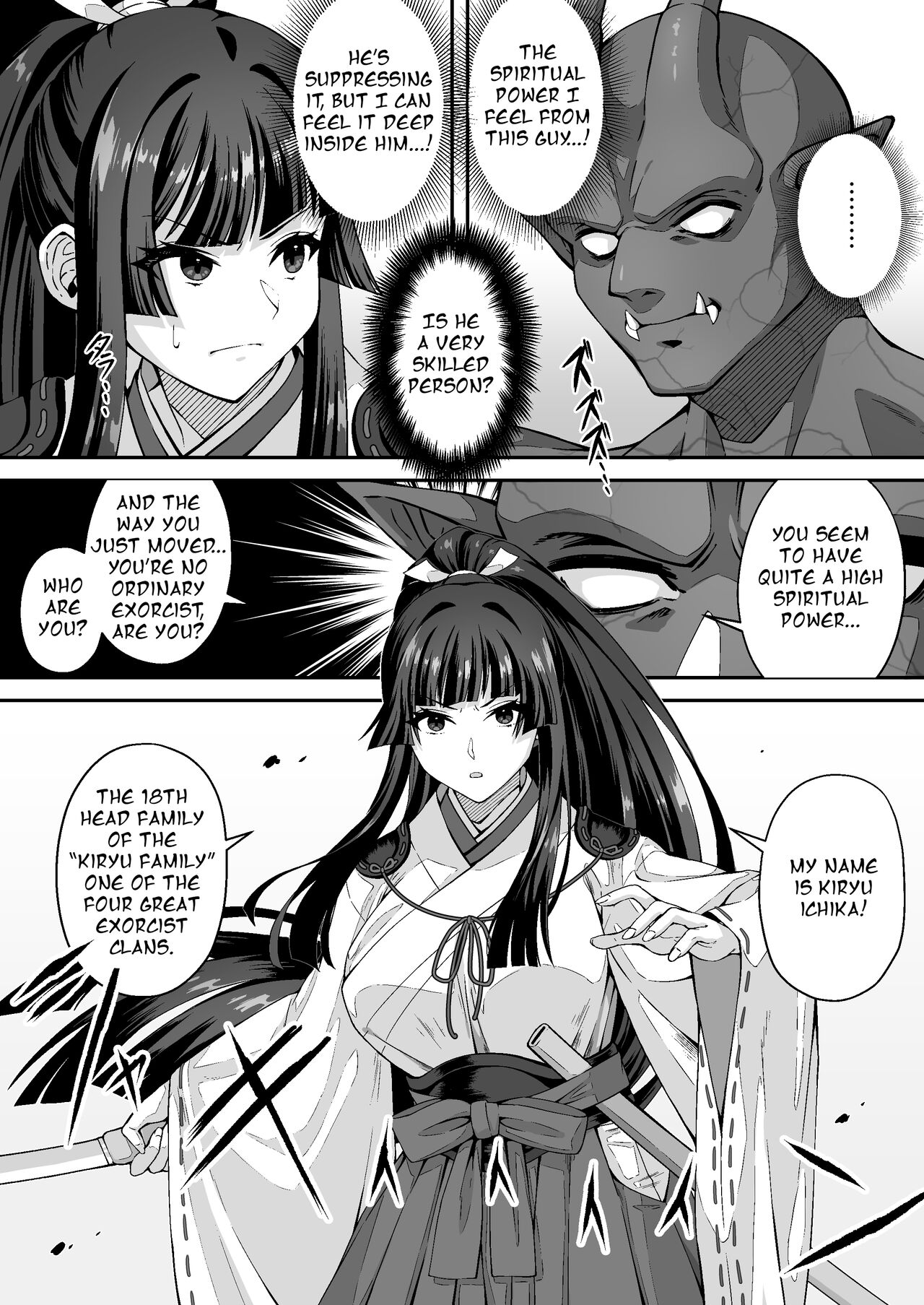 The Master Demon Exorcist Doesn't Succumb to Tentacle Demon page 13