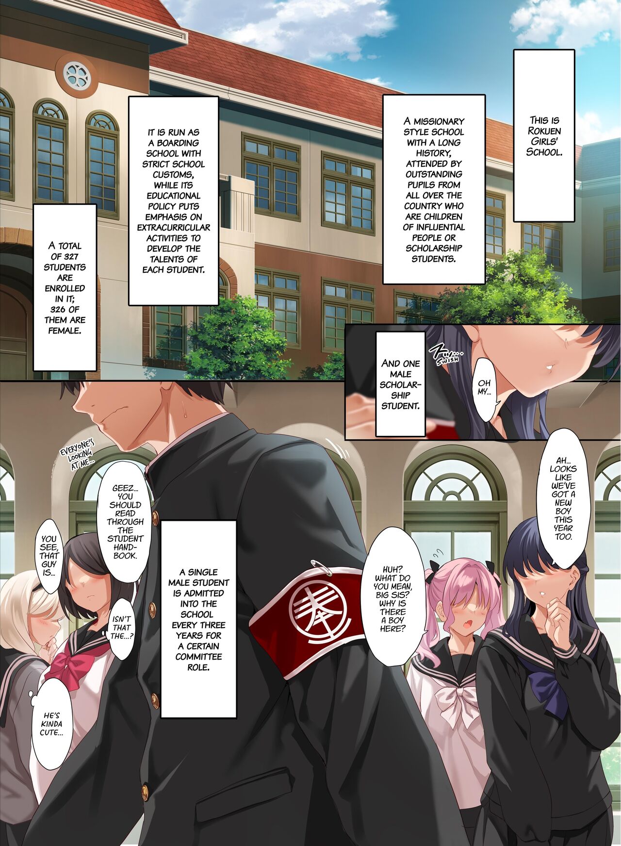 The Only Guy at an All Girls Academy is Obligated to PUT OUT ~Sex Service Stallion Duty~ page 2
