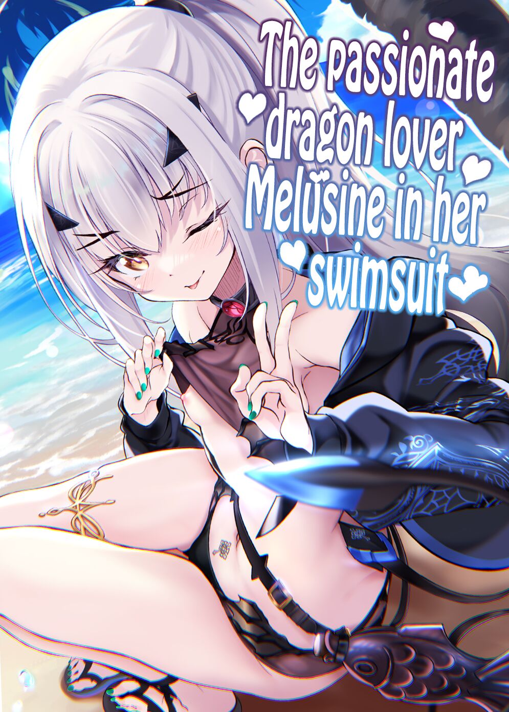 The passionate dragon lover Melusine in her swimsuit page 1