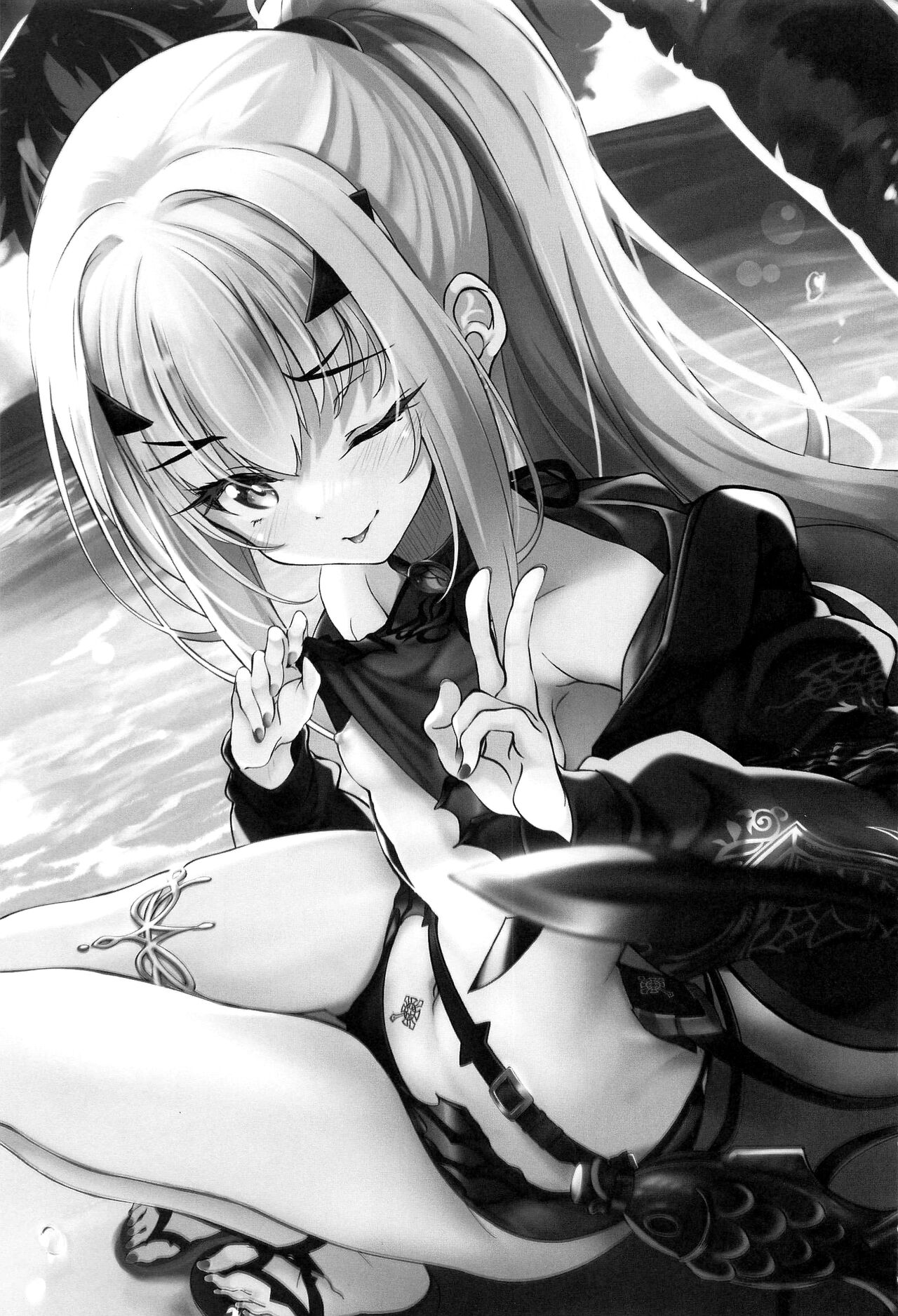 The passionate dragon lover Melusine in her swimsuit page 2