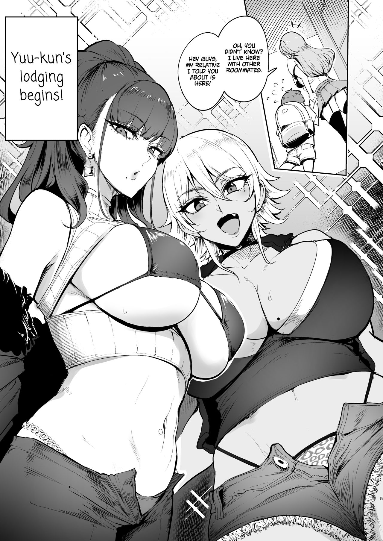The Place I Stayed Over at Belonged to Perverted Gyaru Onee-chans page 4