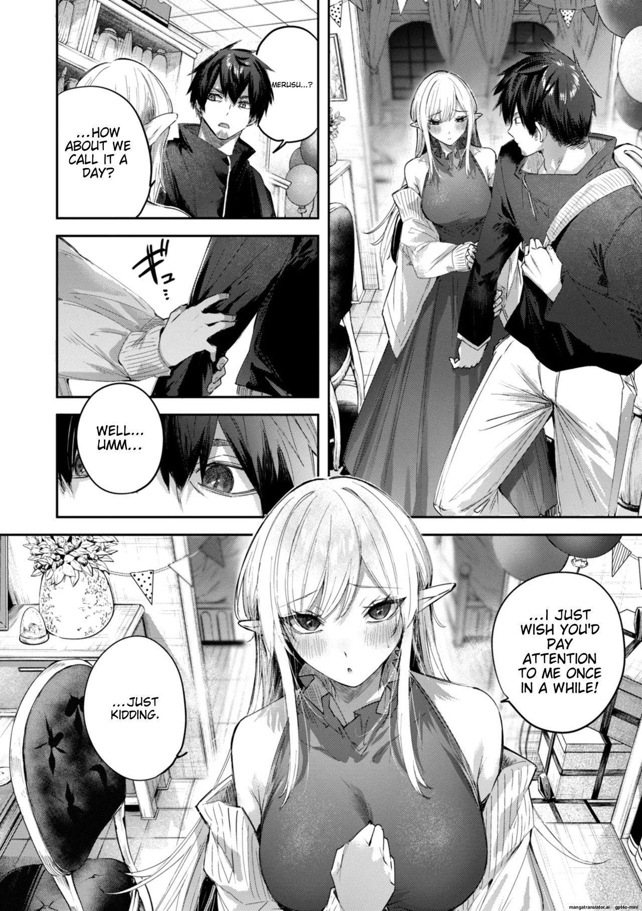 The Single Hunter Meets Girl in The Elven Forest page 135