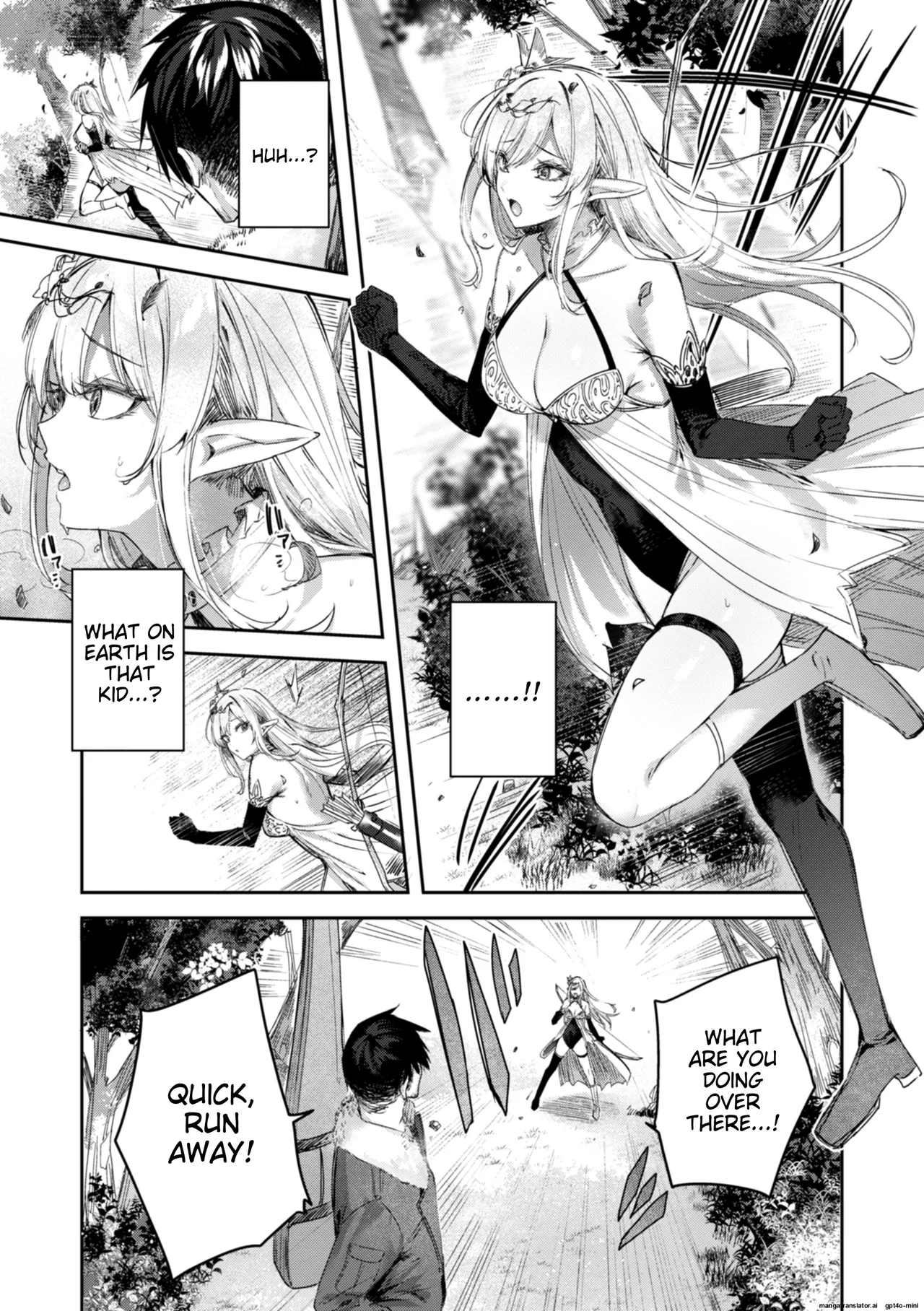 The Single Hunter Meets Girl in The Elven Forest page 8