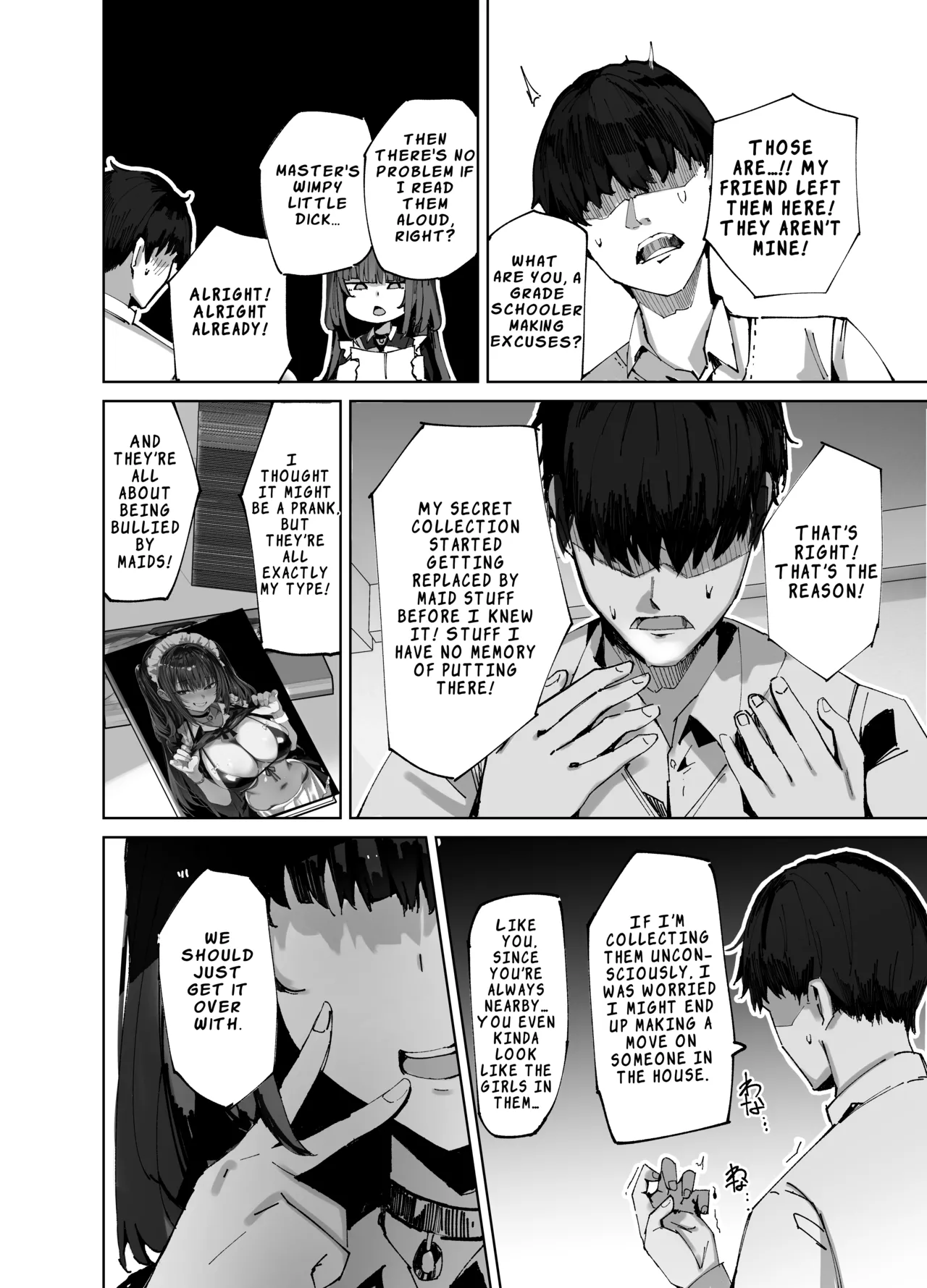 The Story of a Cheeky Maid Finding the Erotic Book I Hid, Mocking Me, and Then Having Sex Anyway page 9