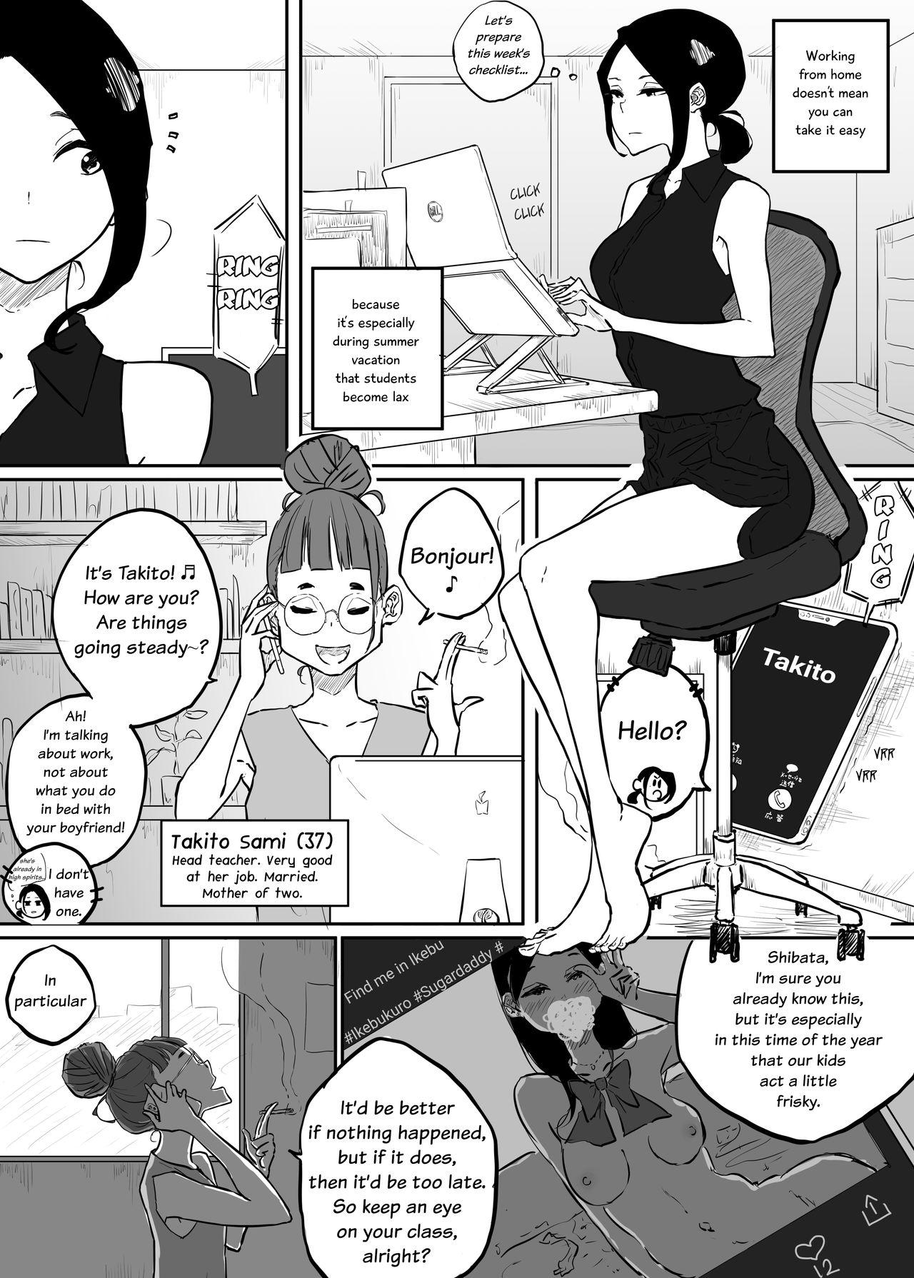 The Story of a Strict Teacher Who Got Fucked by Her Gyaru Bitch Student #2 page 9