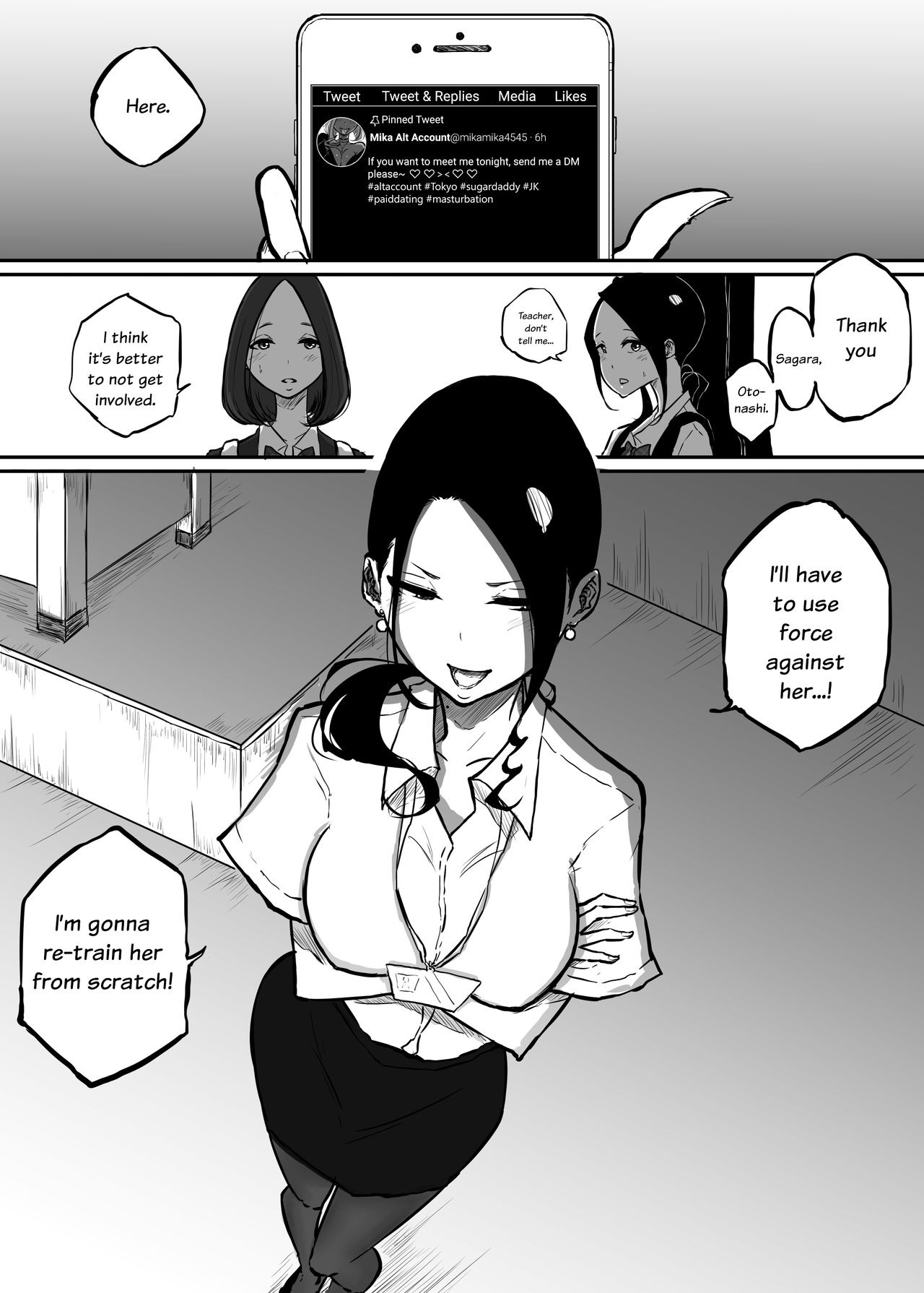 The Story of a Strict Teacher Who Got Fucked by Her Gyaru Bitch Student page 9