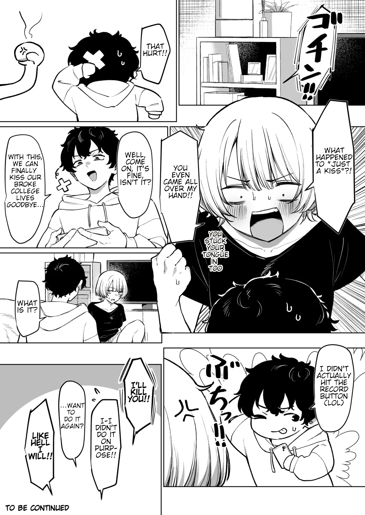 The Story of Earning Money with a Video of Steamy French Kissing with my Senpai page 18