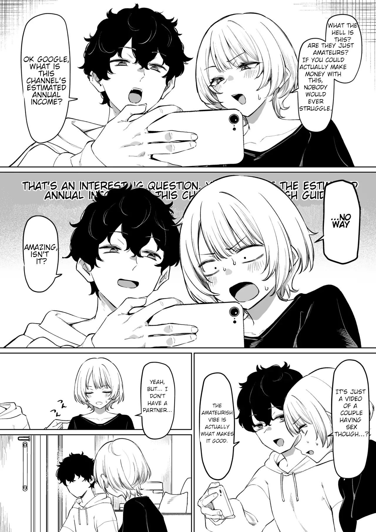 The Story of Earning Money with a Video of Steamy French Kissing with my Senpai page 4