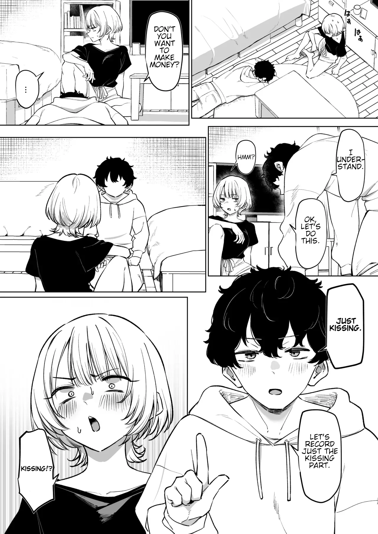 The Story of Earning Money with a Video of Steamy French Kissing with my Senpai page 6