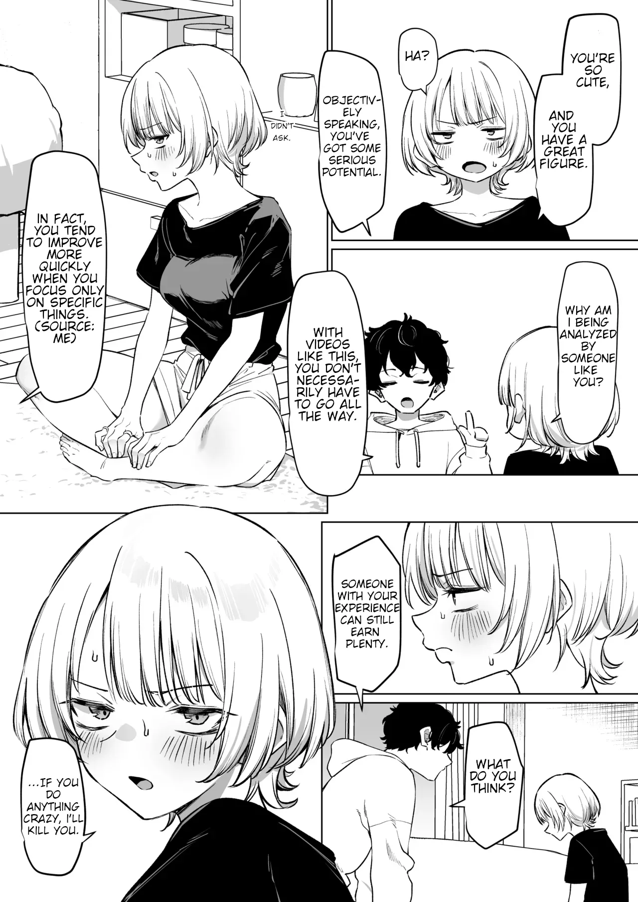 The Story of Earning Money with a Video of Steamy French Kissing with my Senpai page 7