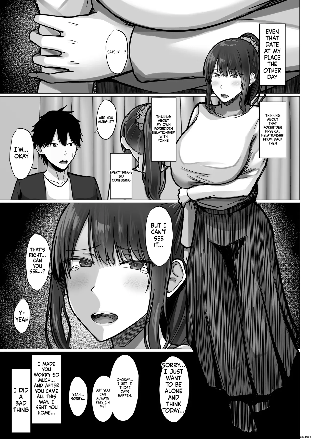 The story of how a busty, older teacher girlfriend gets seduced and cheated on by the principal with a huge penis. page 44