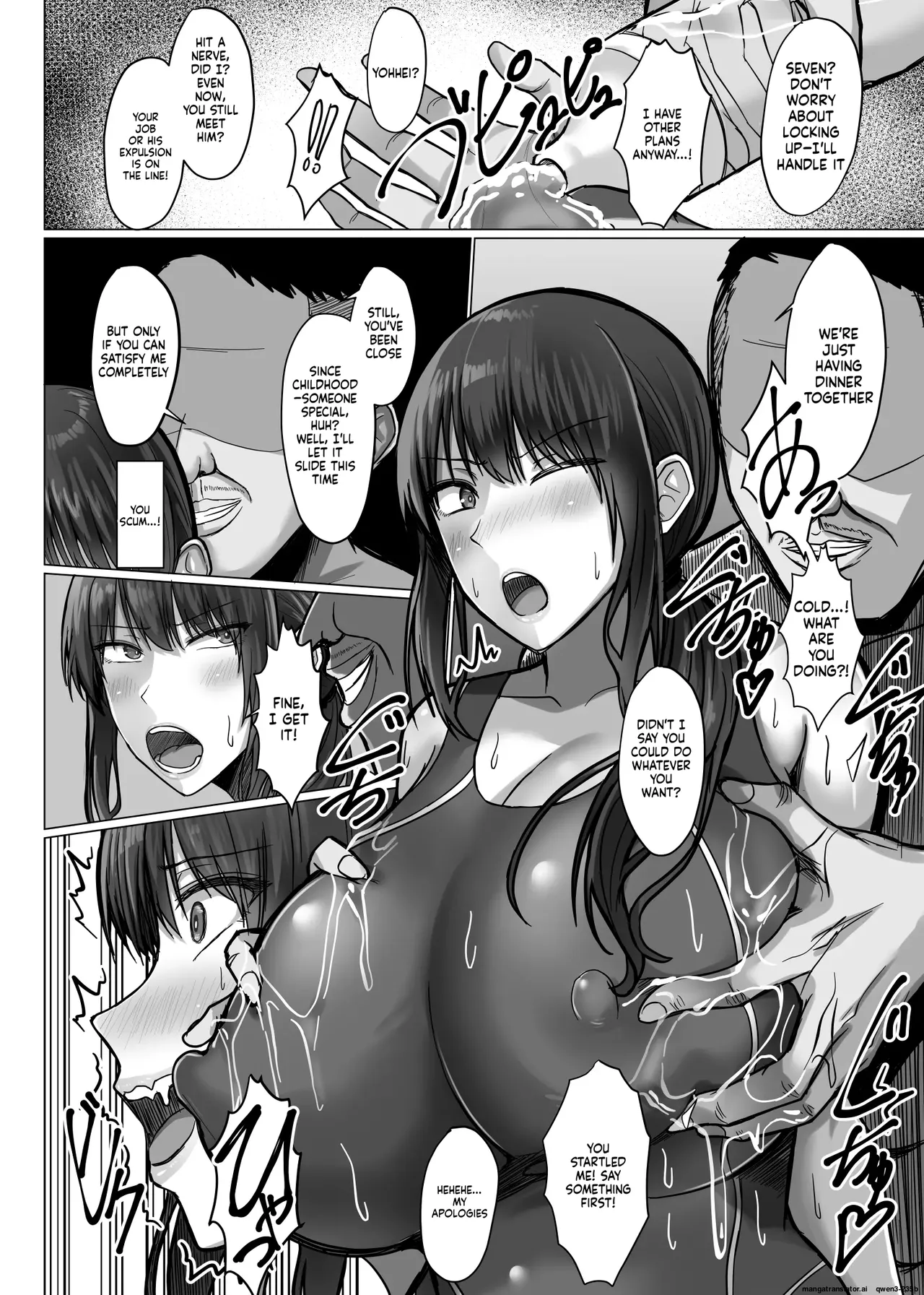 The story of how a busty, older teacher girlfriend gets seduced and cheated on by the principal with a huge penis. page 47