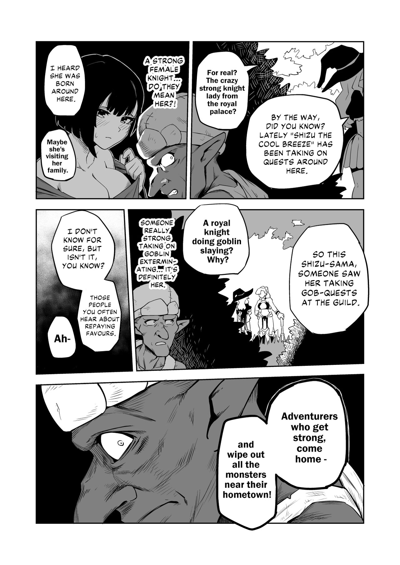 The Story of How a Masochistic Female Knight Looking to Get Gangbanged by Weaklings Became a Goblin Slave for Real; Part 1 page 12
