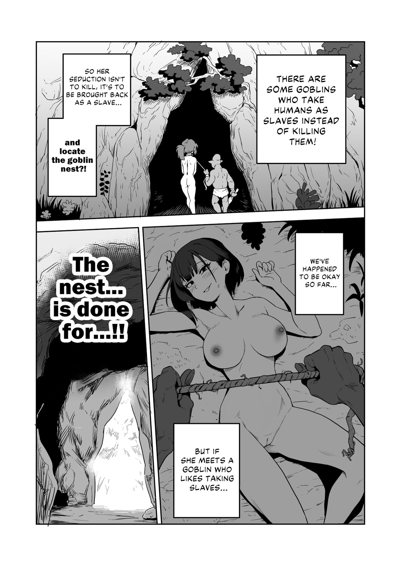 The Story of How a Masochistic Female Knight Looking to Get Gangbanged by Weaklings Became a Goblin Slave for Real; Part 1 page 14
