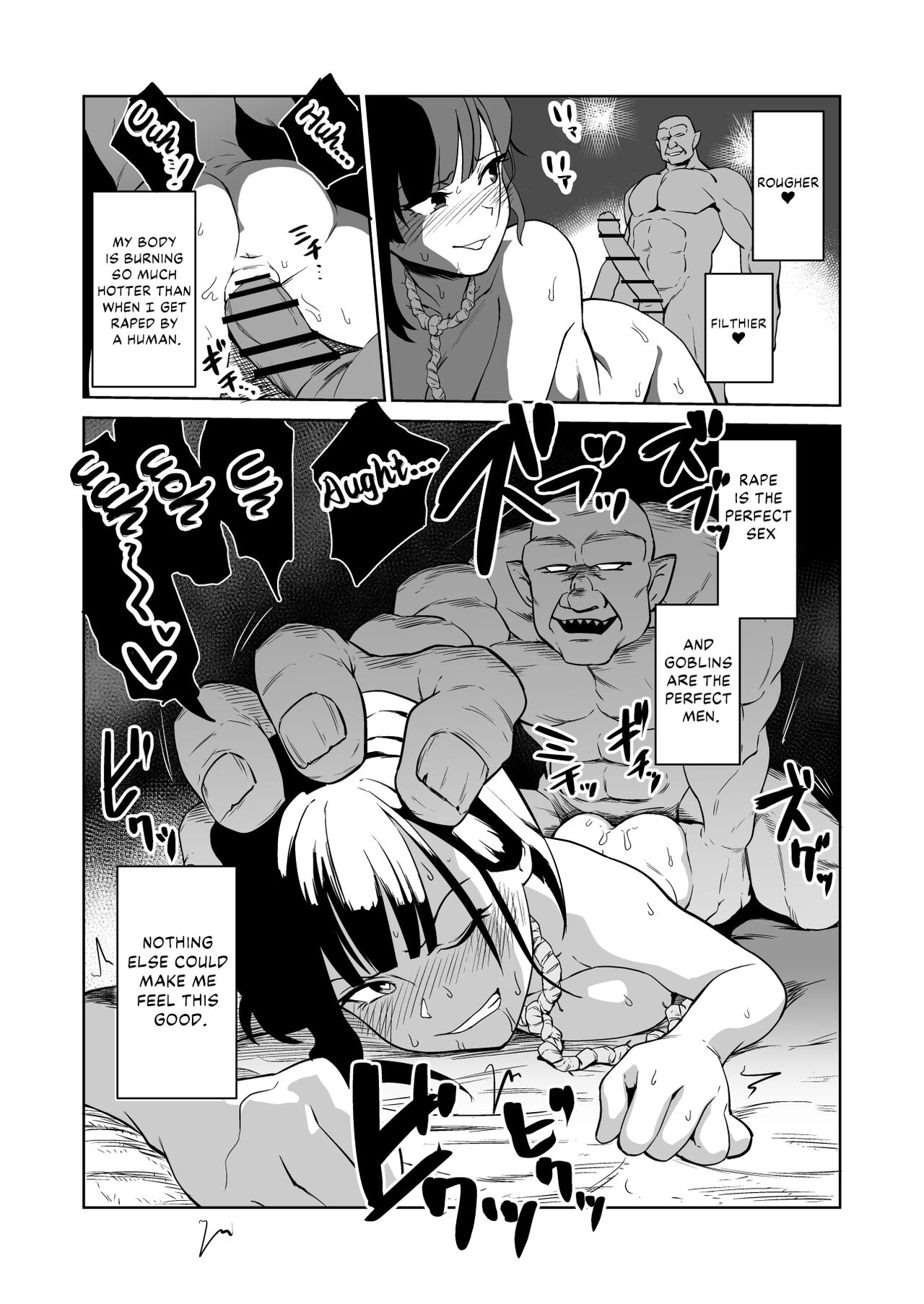 The Story of How a Masochistic Female Knight Looking to Get Gangbanged by Weaklings Became a Goblin Slave for Real; Part 1 page 29