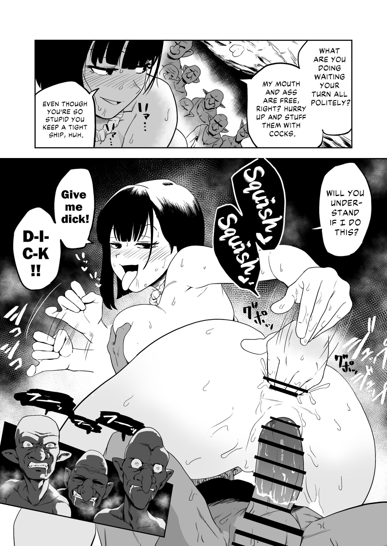The Story of How a Masochistic Female Knight Looking to Get Gangbanged by Weaklings Became a Goblin Slave for Real; Part 1 page 37