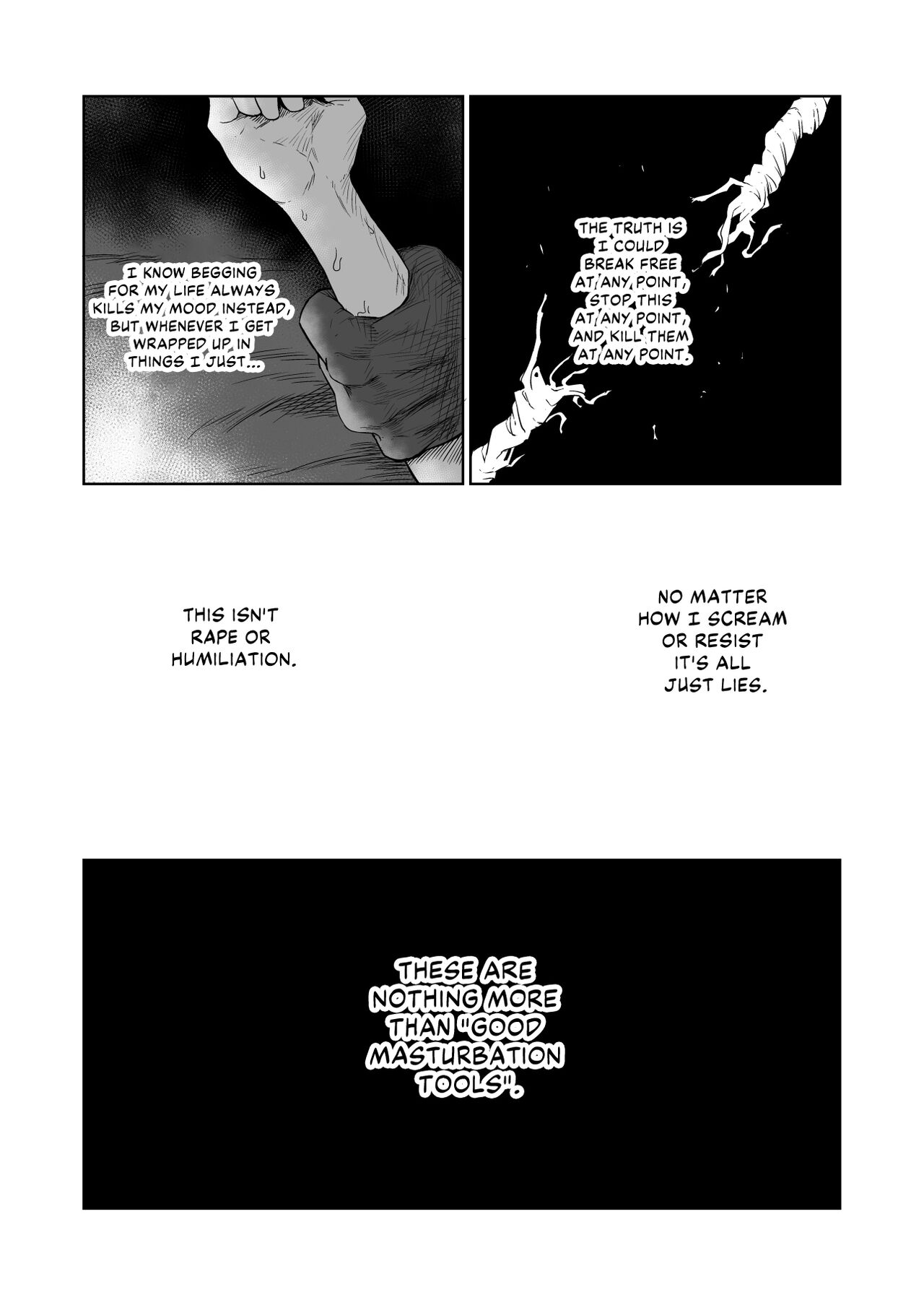 The Story of How a Masochistic Female Knight Looking to Get Gangbanged by Weaklings Became a Goblin Slave for Real; Part 1 page 47
