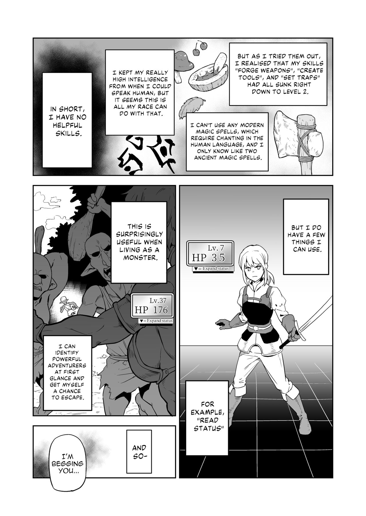 The Story of How a Masochistic Female Knight Looking to Get Gangbanged by Weaklings Became a Goblin Slave for Real; Part 1 page 5