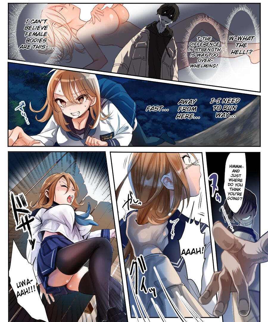 The Story of How a TS Girl That Won’t Be Able to Go Back to Being a Man if Fucked Is Assaulted by a Rapist and Desperately Flirts With Him in Order to Protect Her Virg... page 11