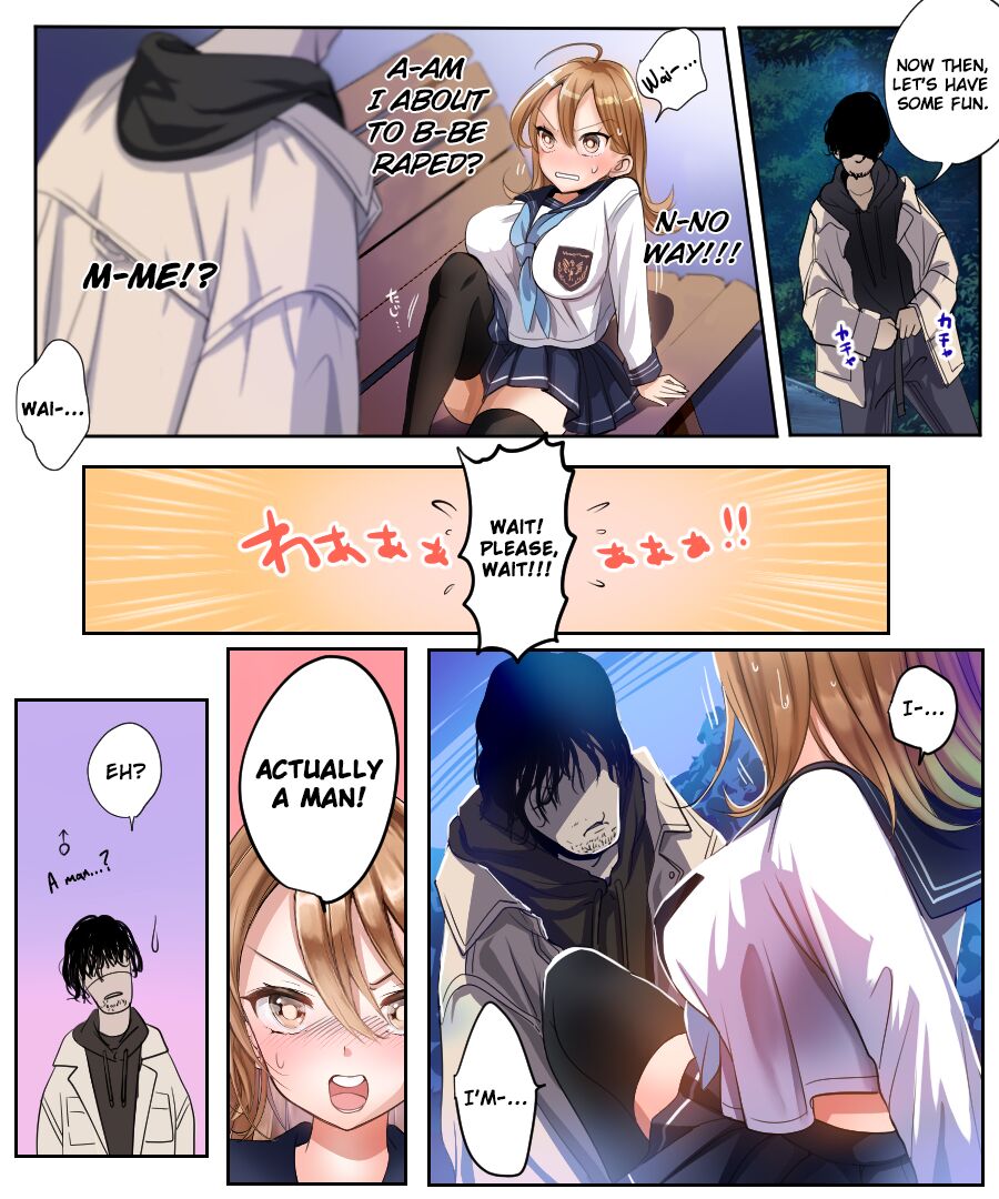 The Story of How a TS Girl That Won’t Be Able to Go Back to Being a Man if Fucked Is Assaulted by a Rapist and Desperately Flirts With Him in Order to Protect Her Virg... page 12