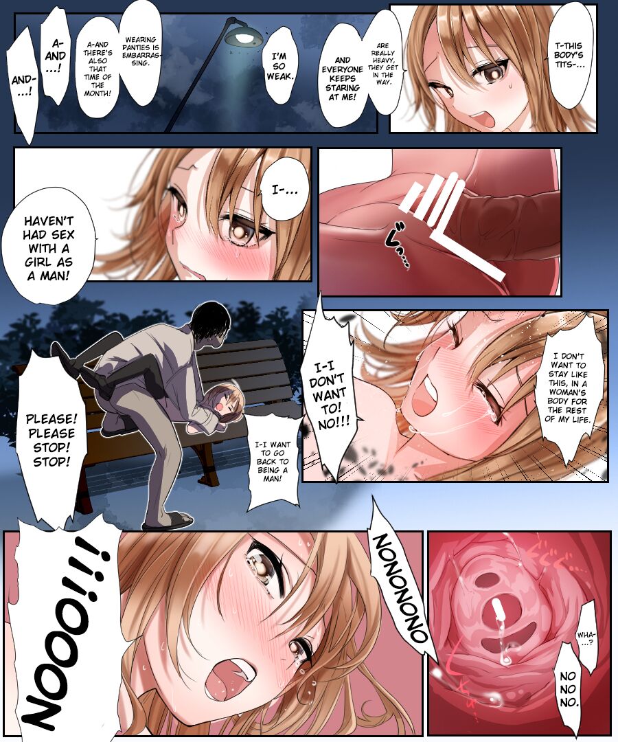 The Story of How a TS Girl That Won’t Be Able to Go Back to Being a Man if Fucked Is Assaulted by a Rapist and Desperately Flirts With Him in Order to Protect Her Virg... page 30