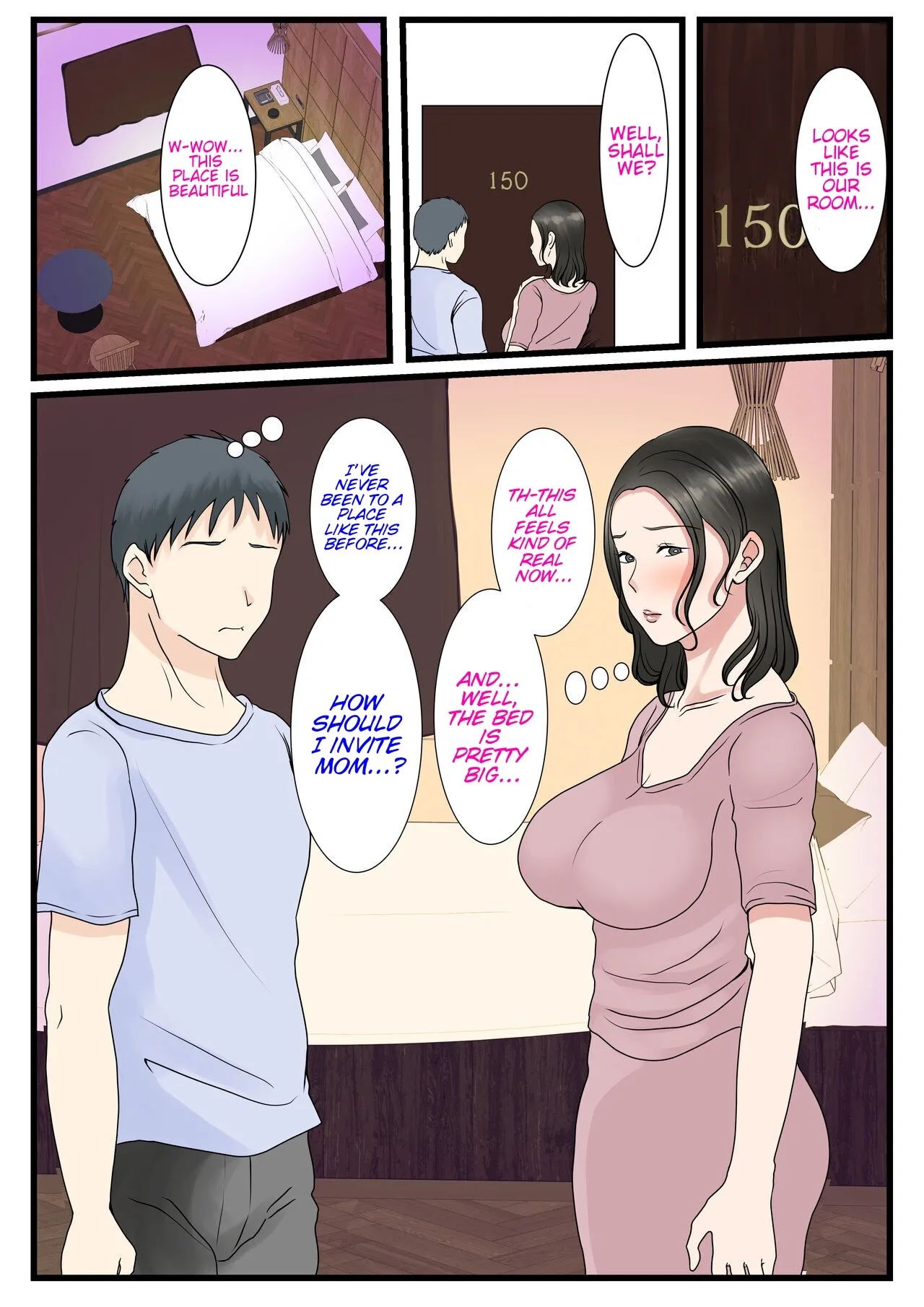 The story of how a virgin mother conceived a child with her son. page 30