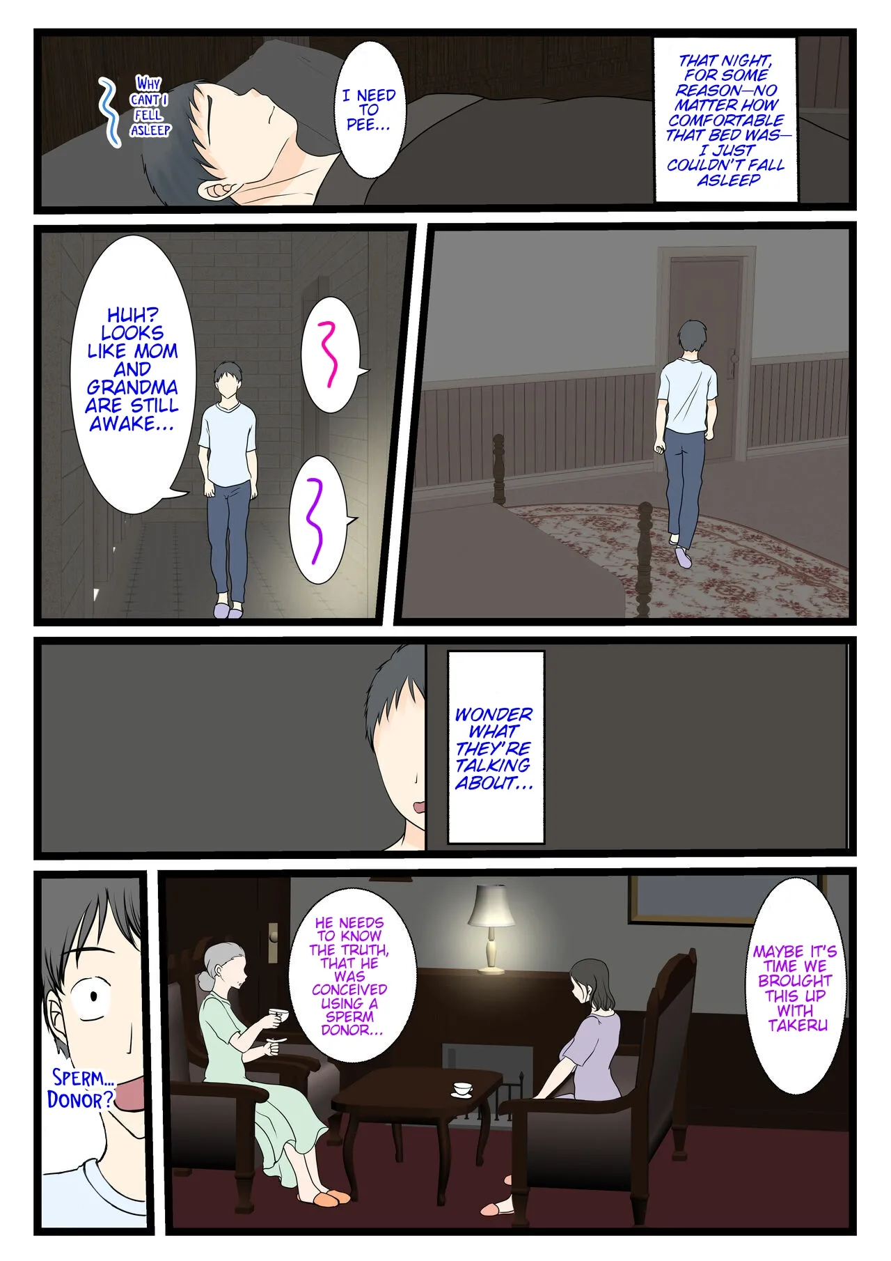 The story of how a virgin mother conceived a child with her son. page 6