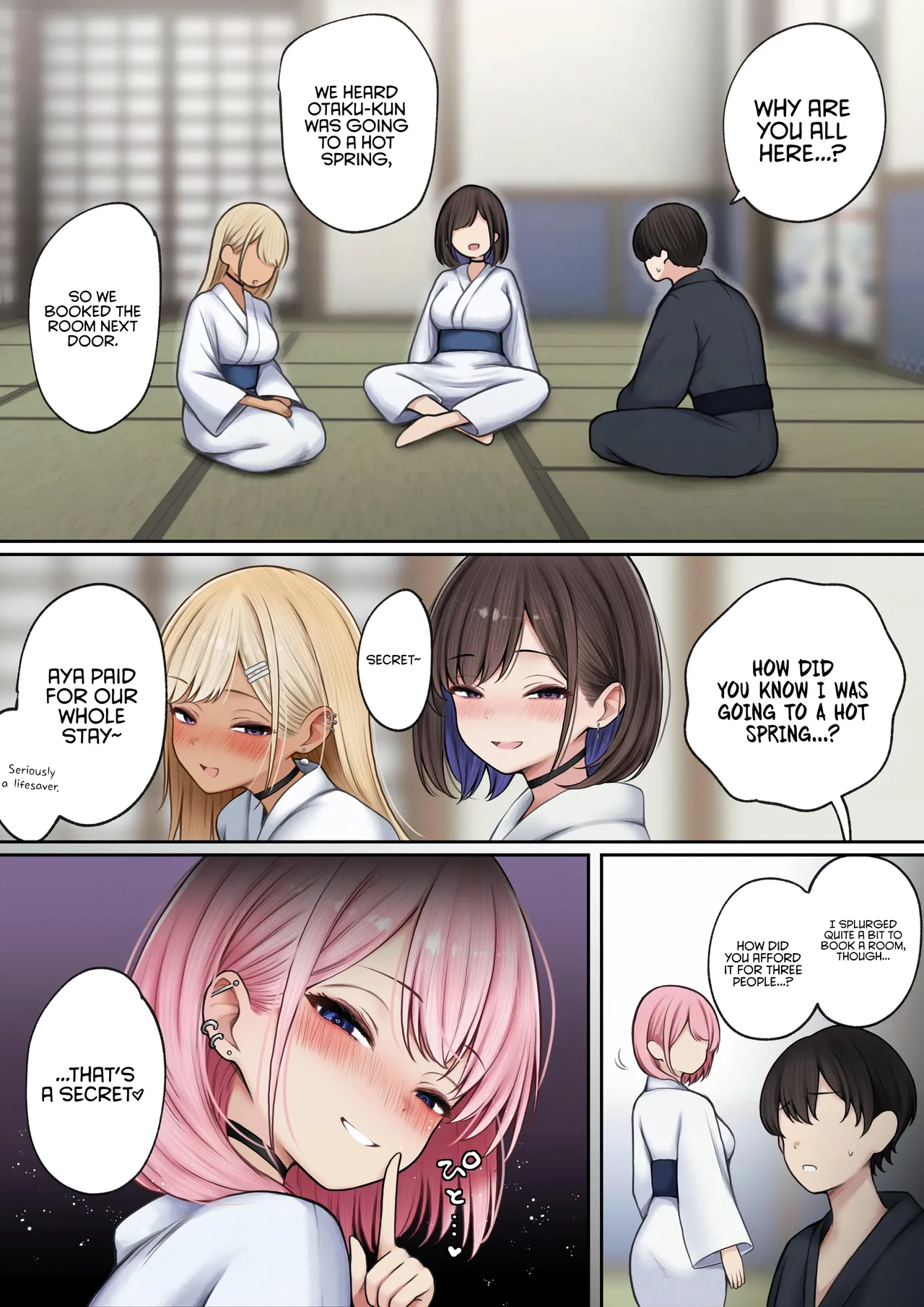 The story of how my bedroom became my gyaru childhood friend’s fuck-room: onsen ryokan book page 10