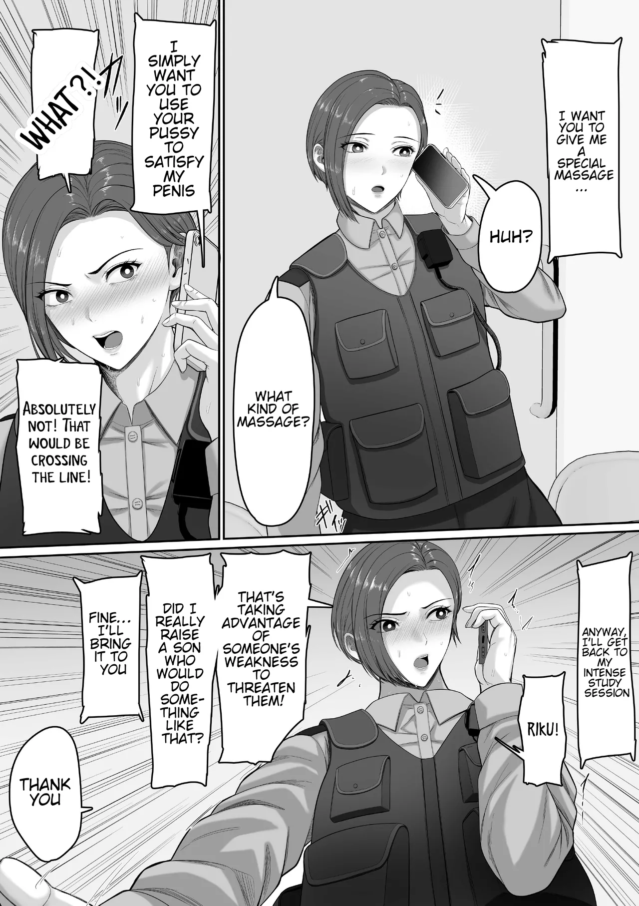 The story of how my seriously huge-breasted police sergeant mom milked my dick with her pussy. page 31