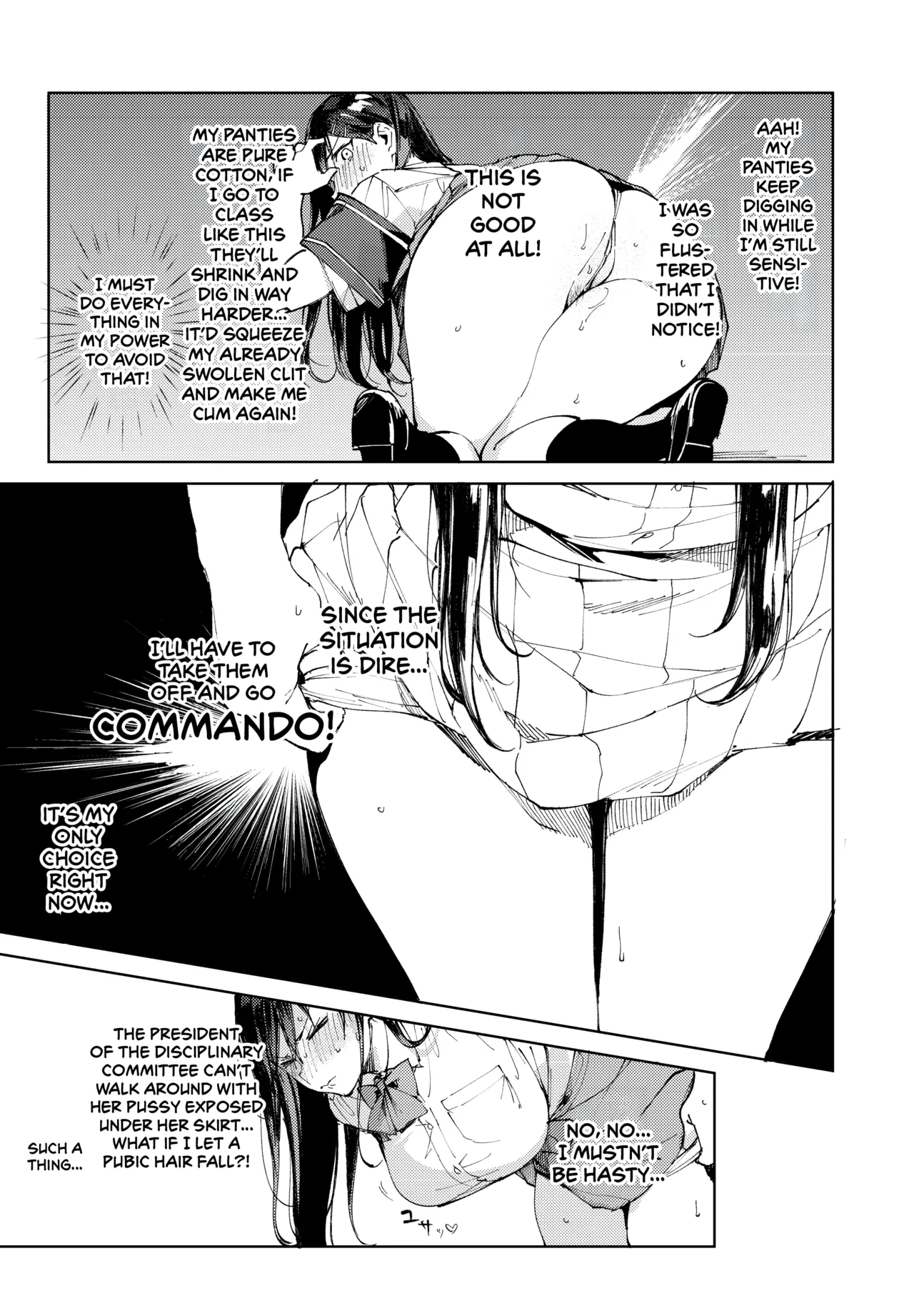 The Strict Head of the DIsciplinary Committee Just Can't Stop Masturbating at School! page 24