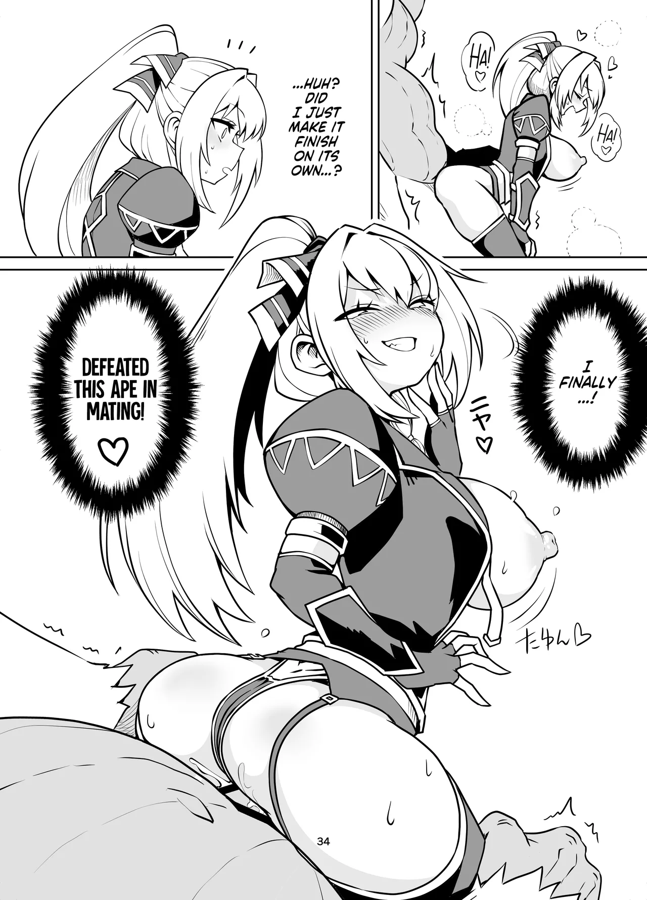 The Strongest Legend Rasta Hunter, Natasha-san, Suffers Yet Another Defeat Today After All-Out Mating with a Low-Tier Monster Conga page 33
