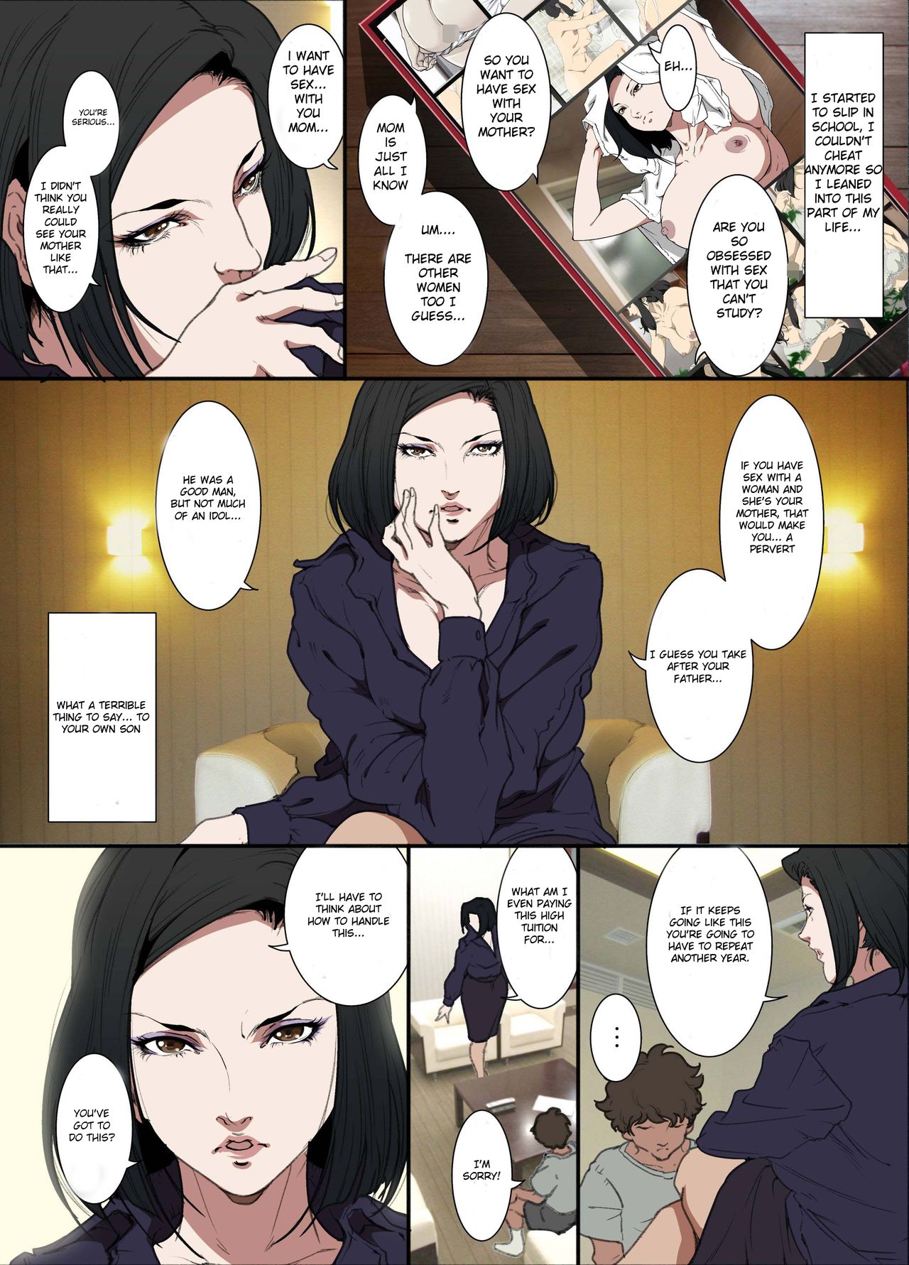 The Tale of a Cold, Helicopter Mother Who Agrees to Act as Her Son's Surrogate Woman to Help Him Focus on Studying! page 4