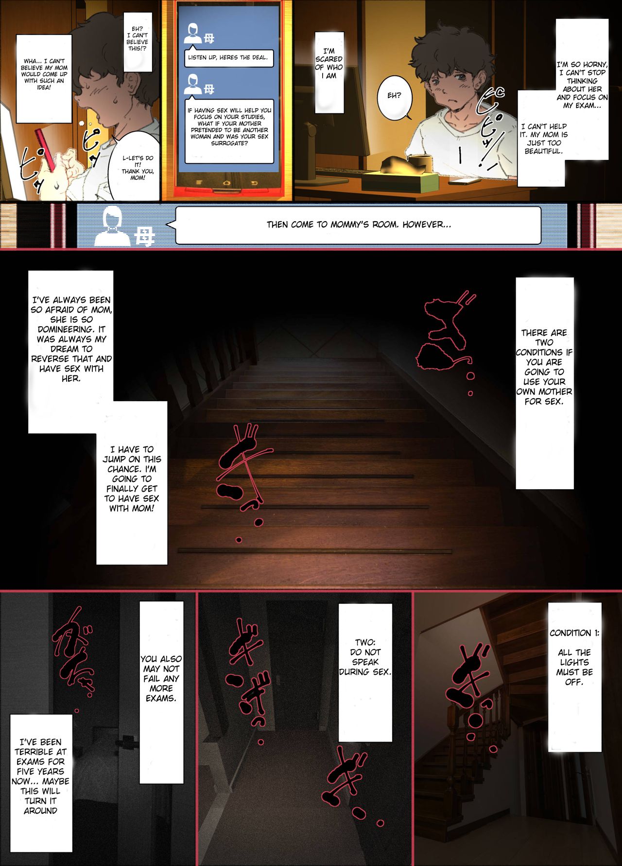 The Tale of a Cold, Helicopter Mother Who Agrees to Act as Her Son's Surrogate Woman to Help Him Focus on Studying! page 5