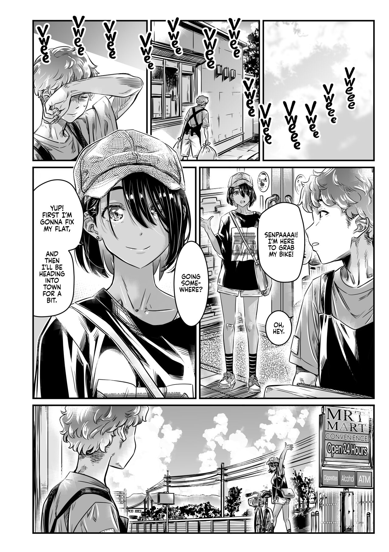 The Tanlined Town Bike Has Set Her Perverted Exhibitionist Sights on Her Virgin Senpai page 7