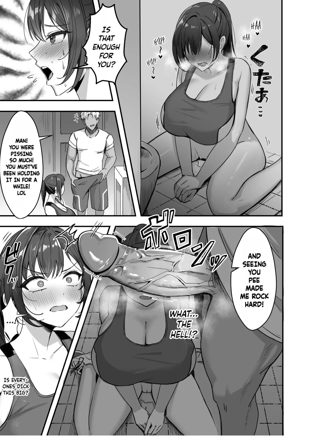 The Track and Field Girl with the Huge Boobs Can't Disobey Her Senpai! page 14