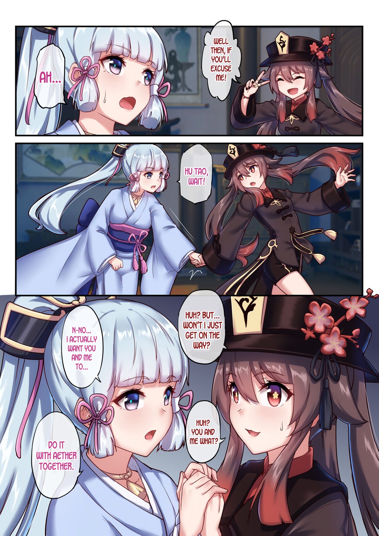 The Traveler's Wives Hu Tao & Kamisato Ayaka page 3