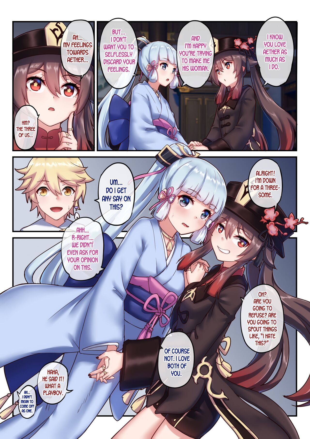 The Traveler's Wives Hu Tao & Kamisato Ayaka page 4
