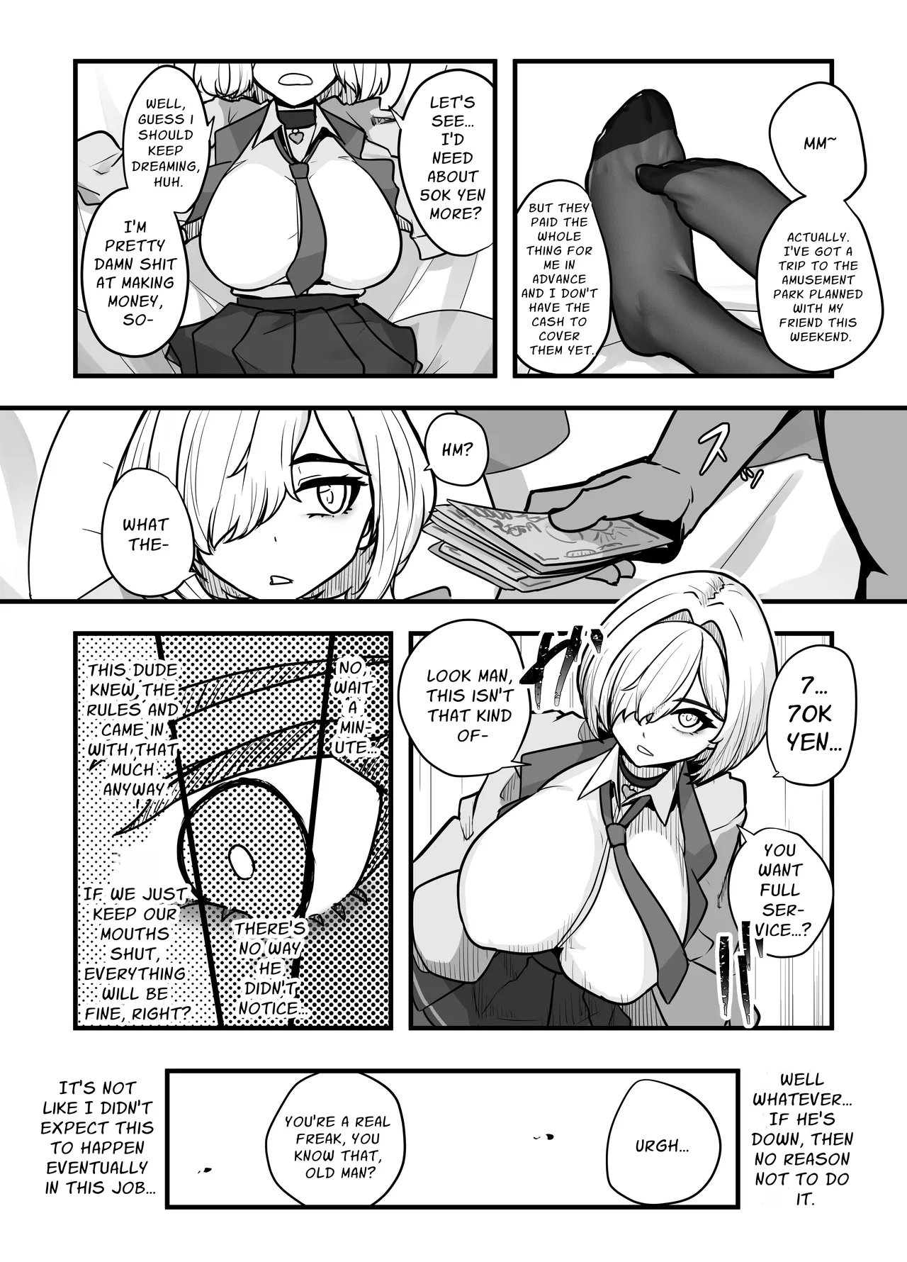 The Unsocialable Girl working at the Outcall Reflexology Salon is actually a JK with Huge Breasts page 8
