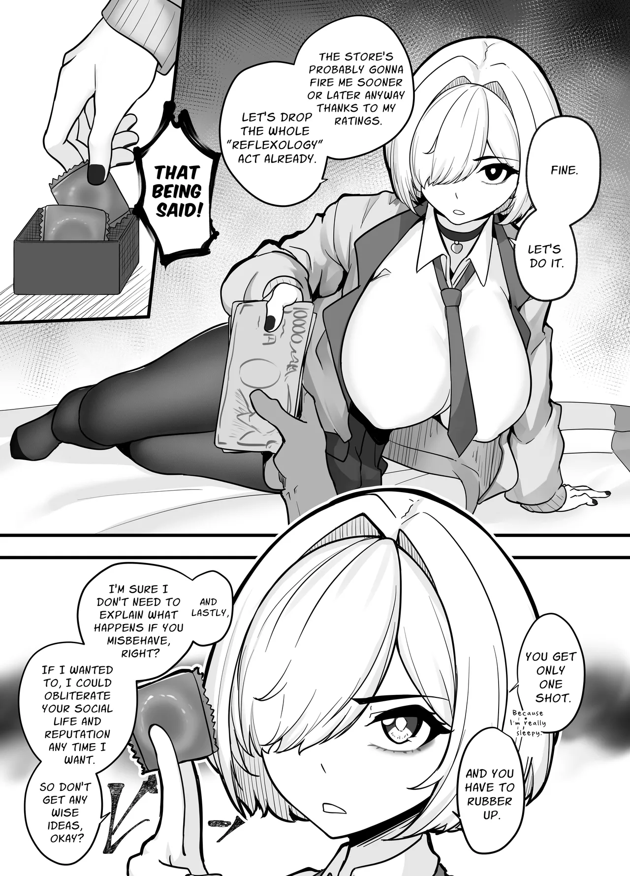 The Unsocialable Girl working at the Outcall Reflexology Salon is actually a JK with Huge Breasts page 9