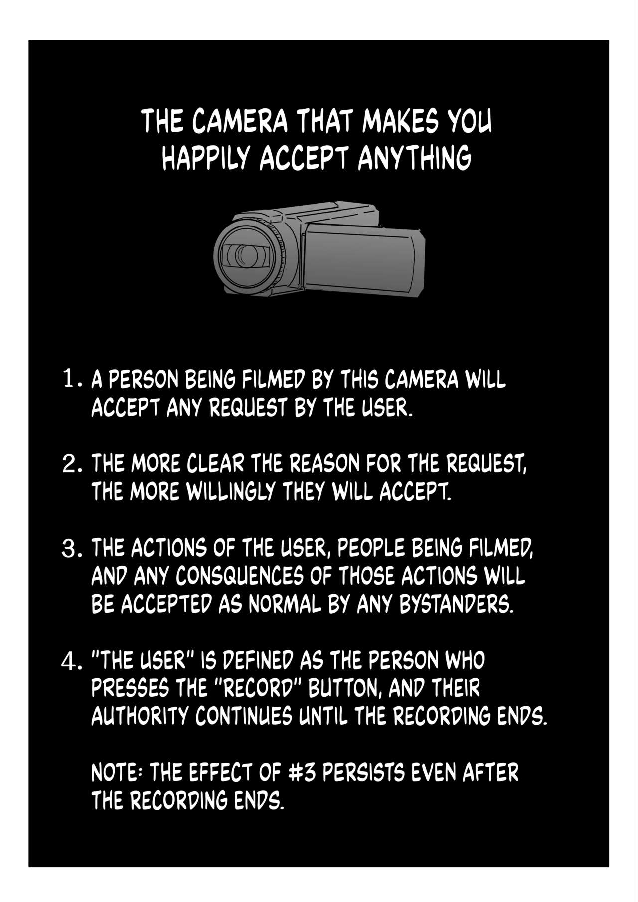 The Video Camera that Makes You Happily Accept Anything page 5